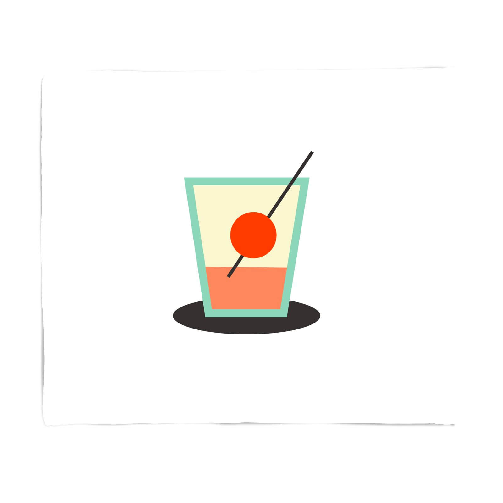 Whiskey Glass Fleece Blanket - S