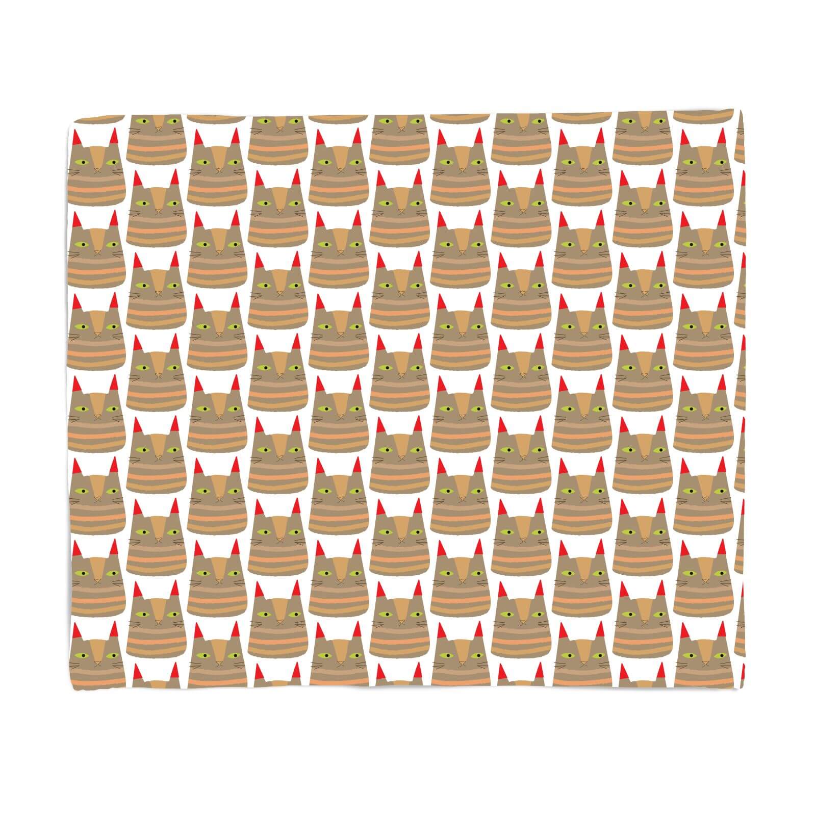 Brown Cat Fleece Blanket - S