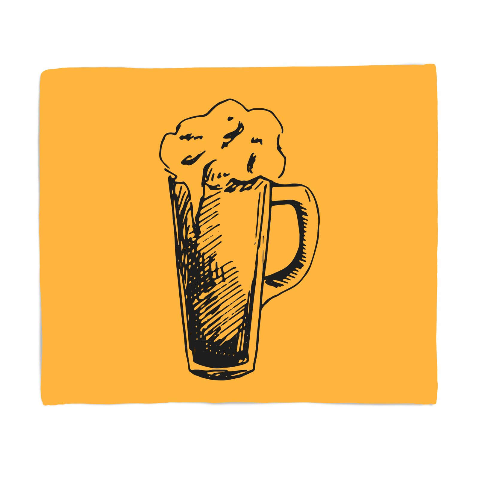 Beer Glass Fleece Blanket - S