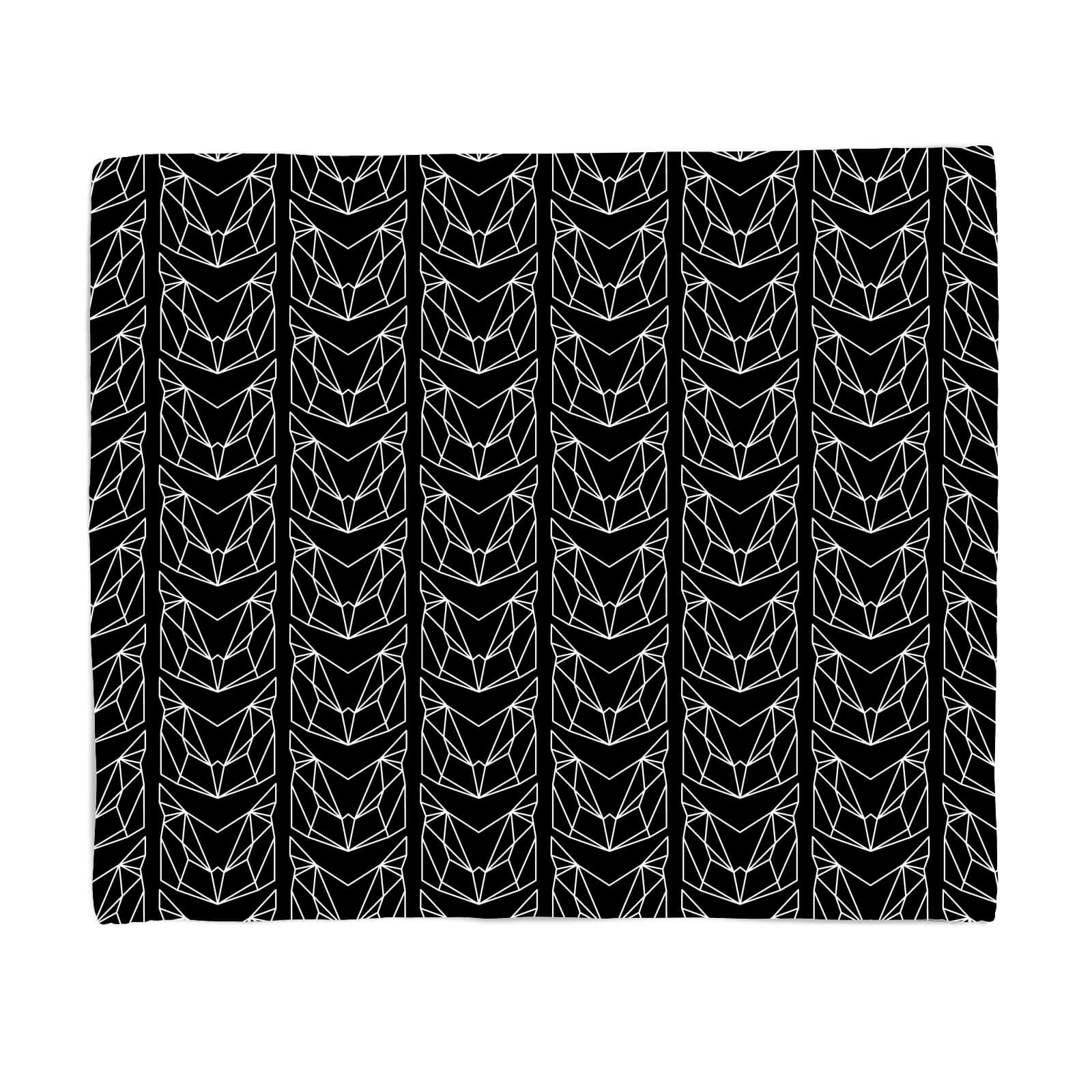 Geometric Owl Fleece Blanket - S