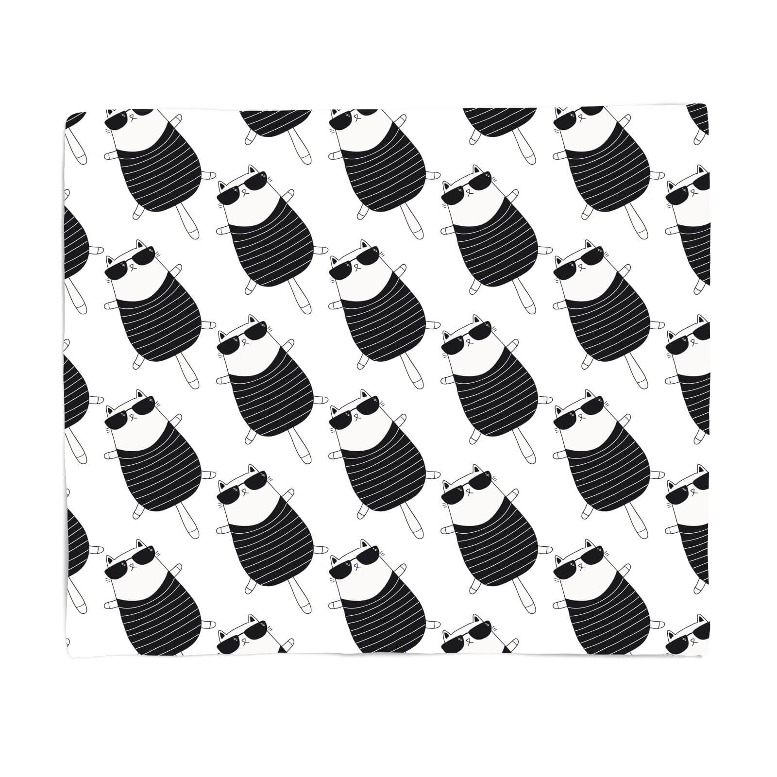 Sun Bathing Cat Fleece Blanket - S