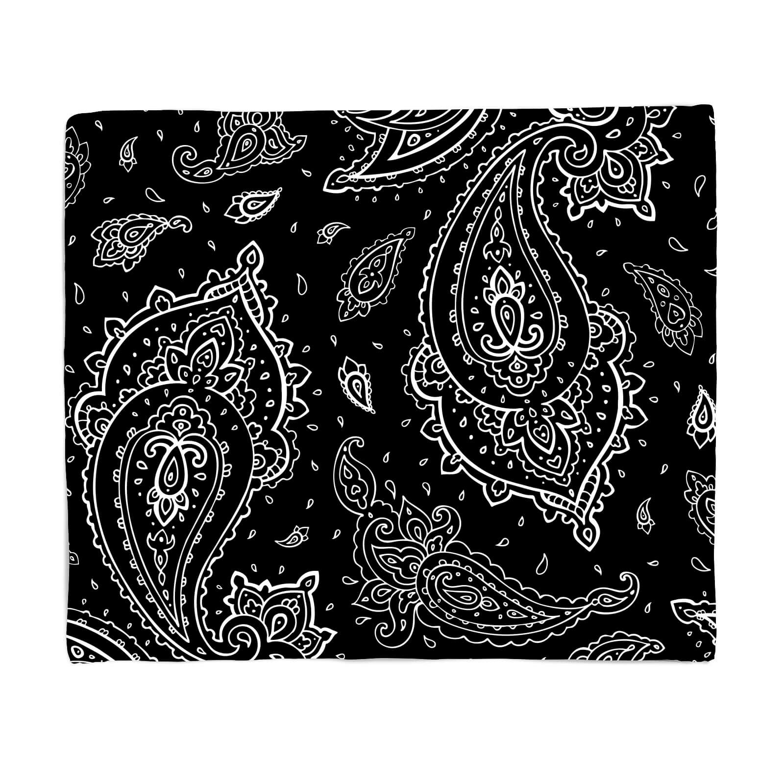Large Overlapped Paisley Fleece Blanket - S