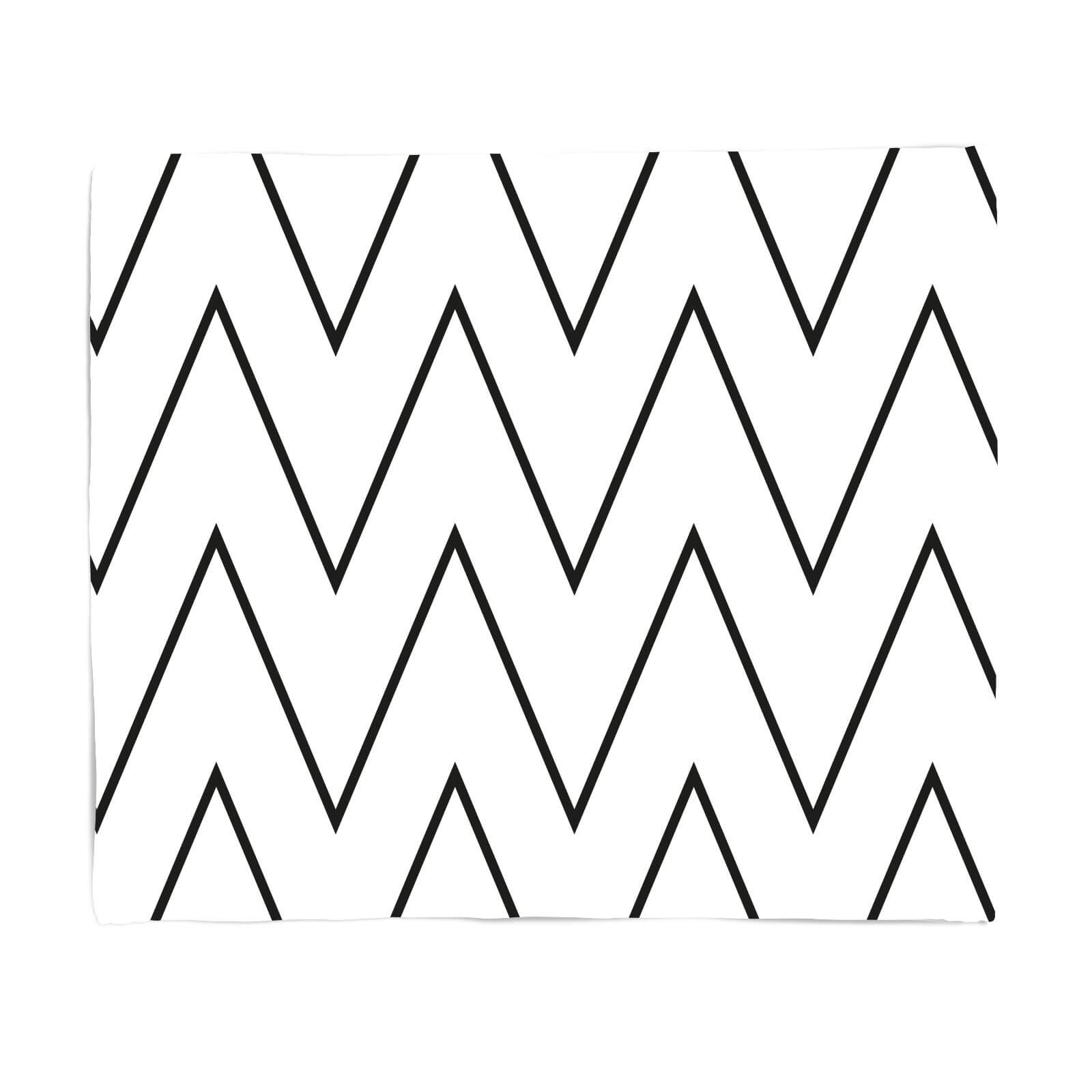 Light Zig Zag Fleece Blanket - S