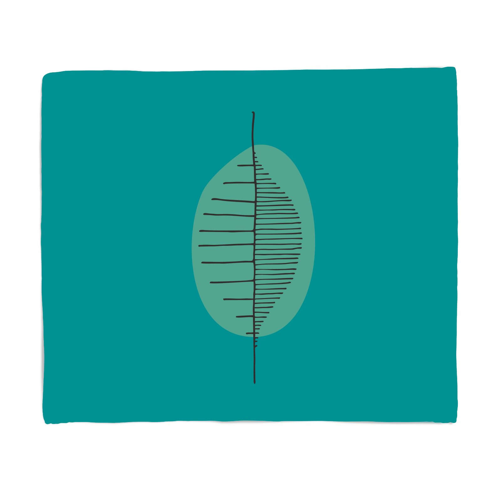 Abstract Leaf Fleece Blanket - S