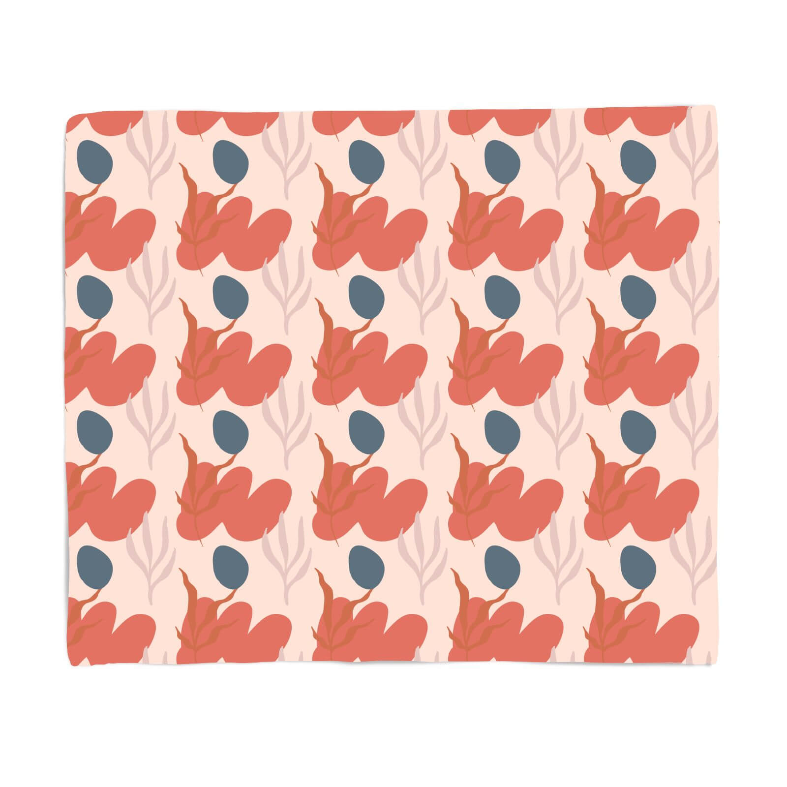 Small Abstract Leaves Fleece Blanket - S
