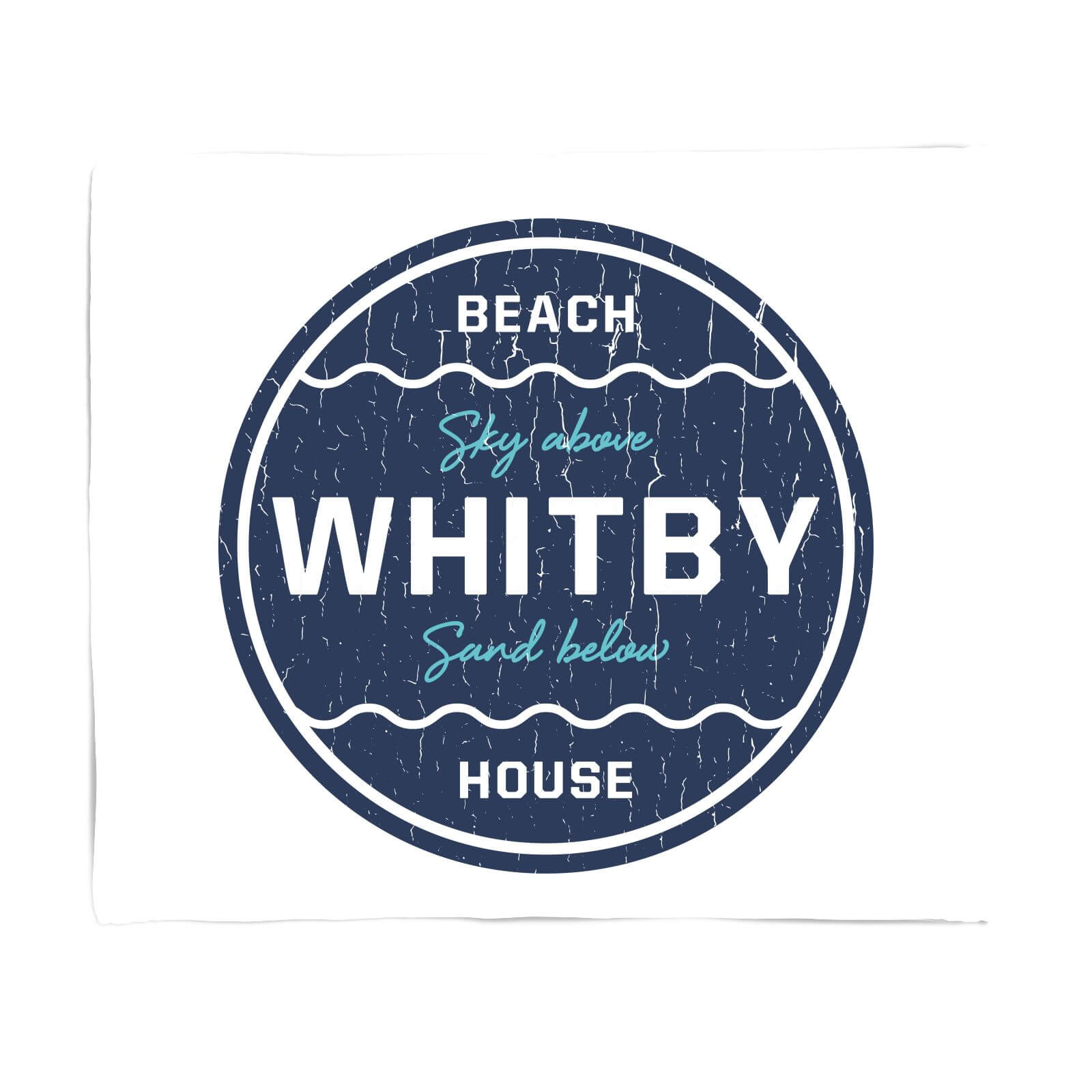 Whitby Beach Badge Fleece Blanket - S