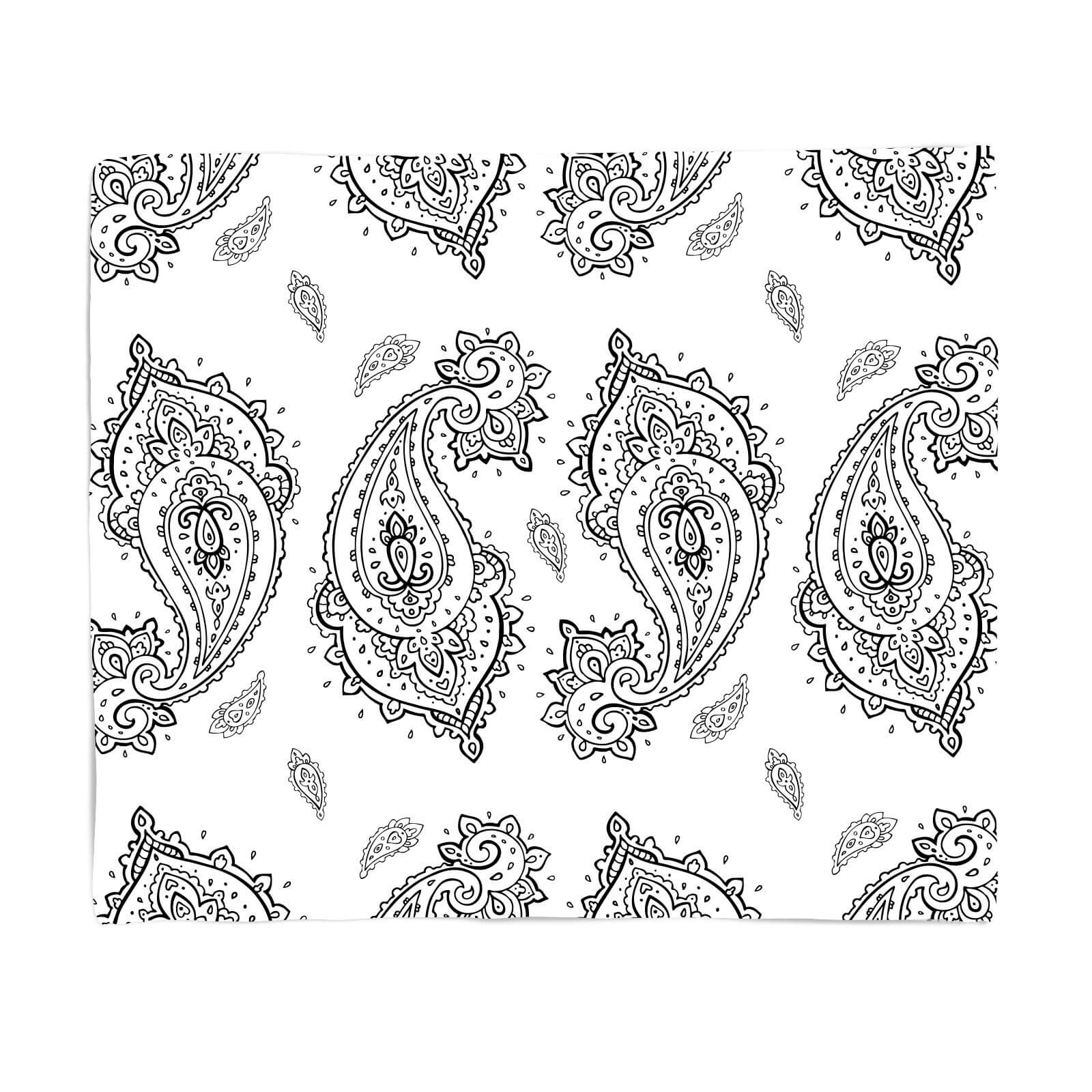 Overlapped Paisley Fleece Blanket - S