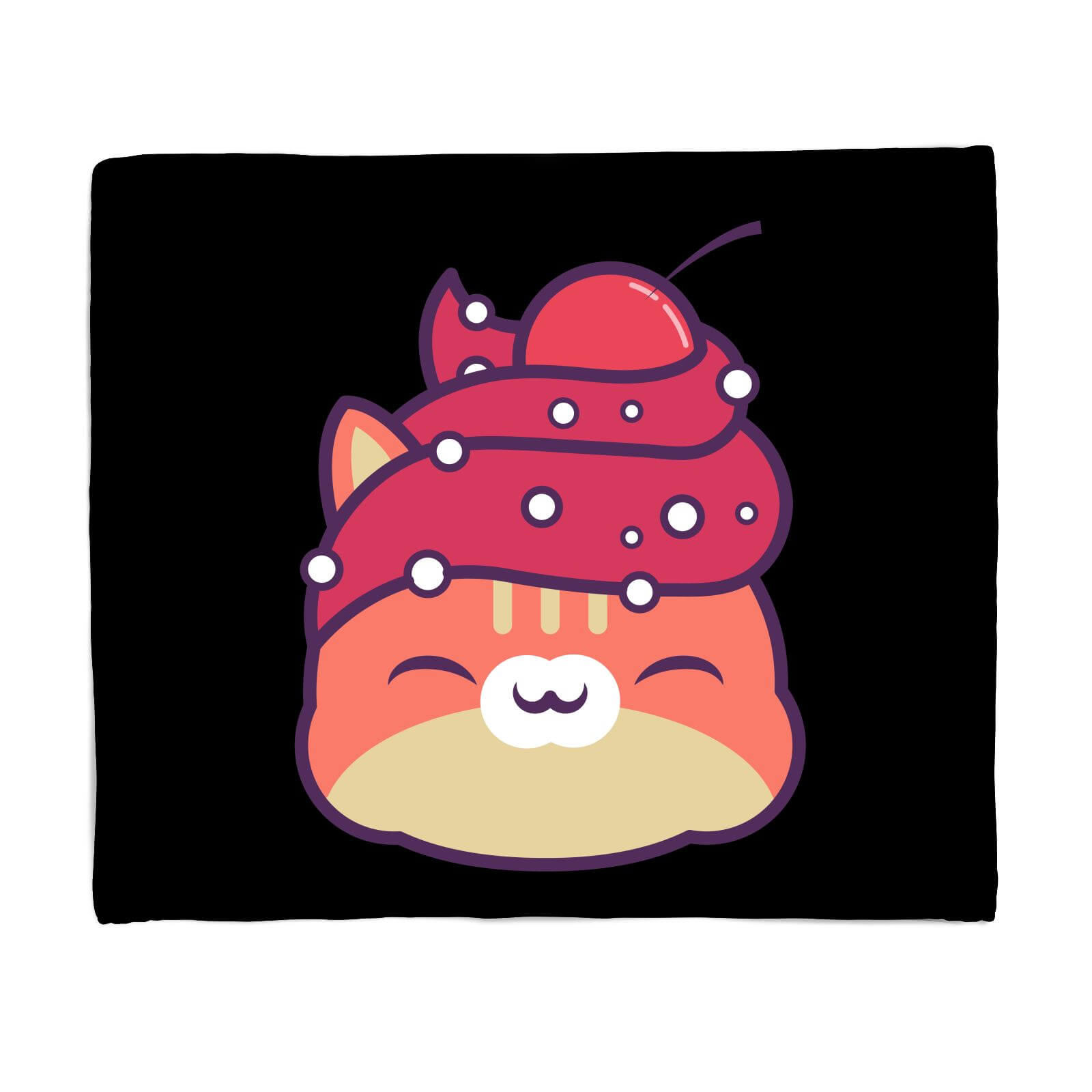 Cupcake Cat Fleece Blanket - S