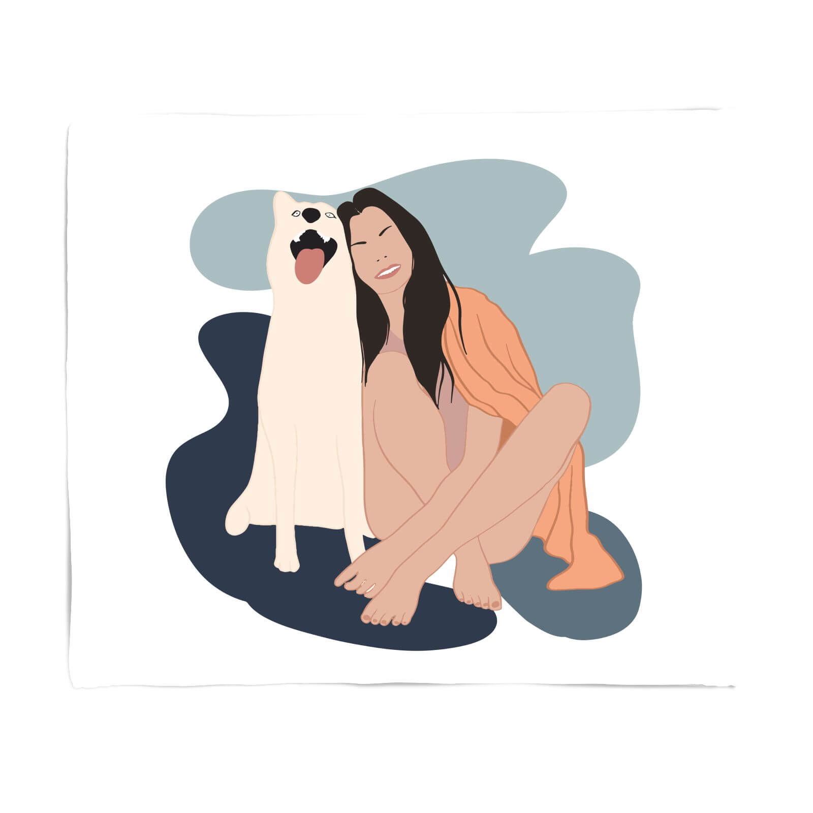 Smiles With The Pup Fleece Blanket - S