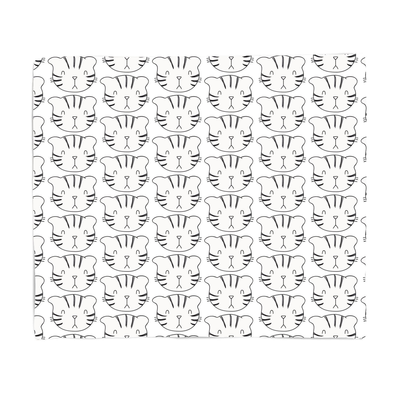 Cat Face Fleece Blanket - S