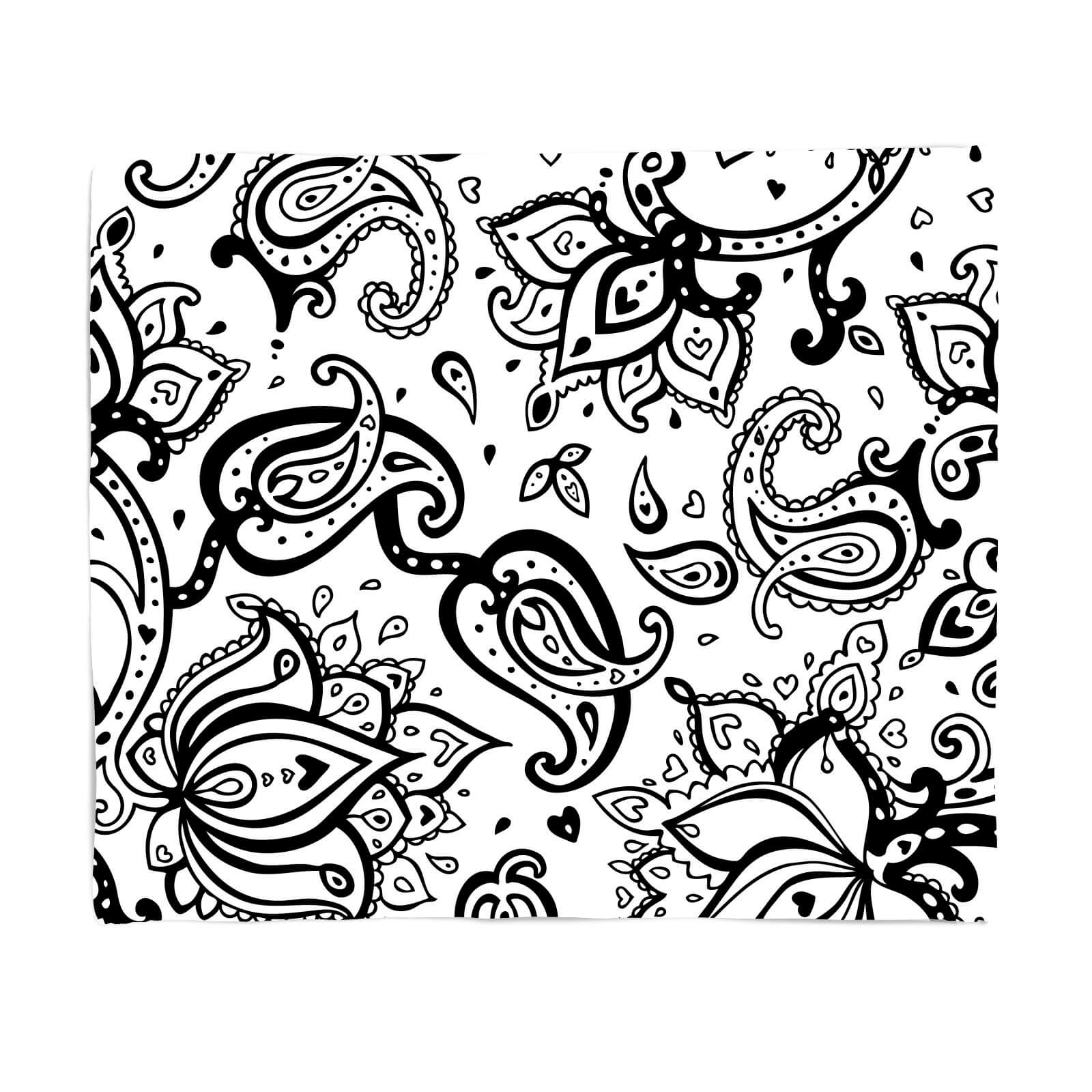 Floral Paisley Fleece Blanket - S