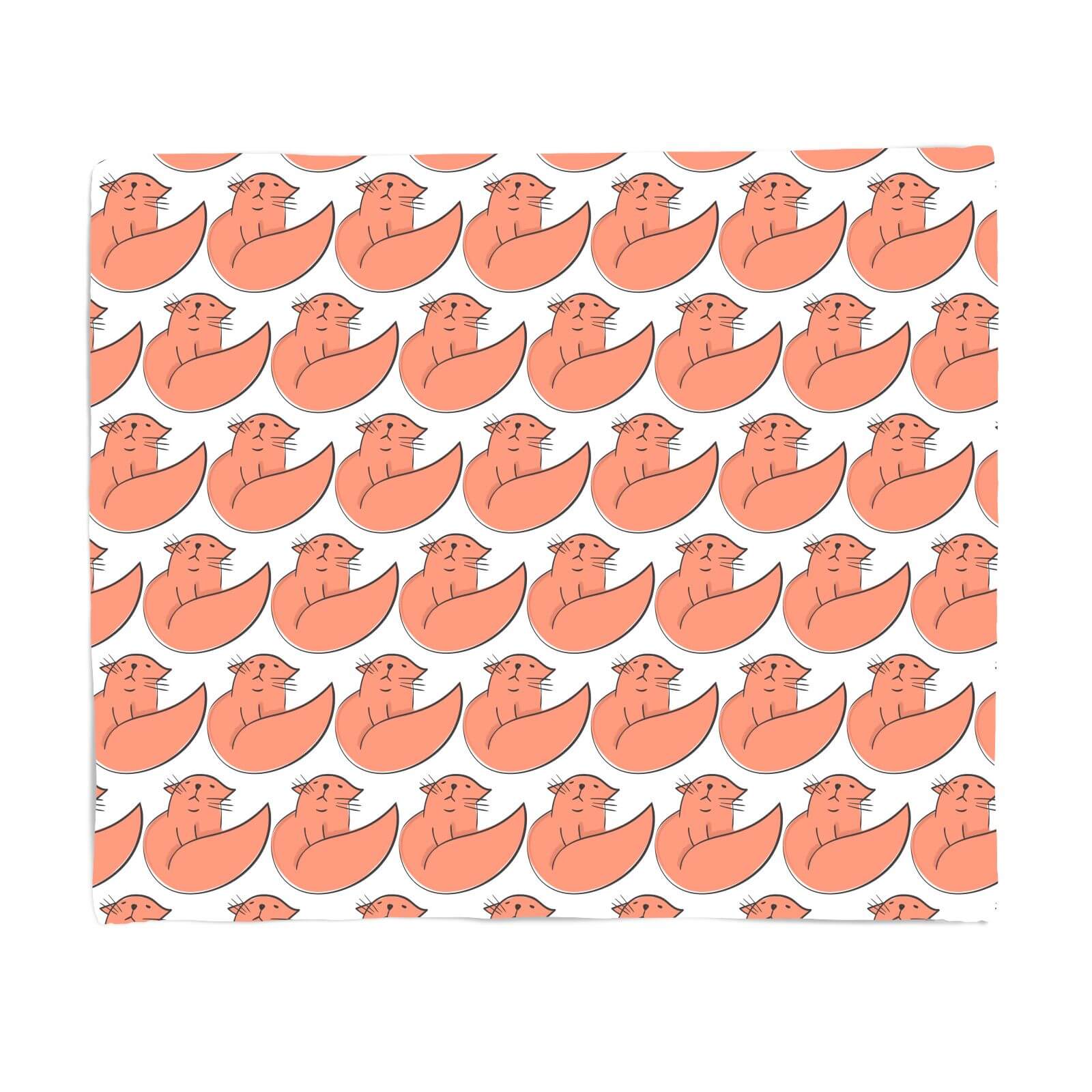 Pink Cat Fleece Blanket - S