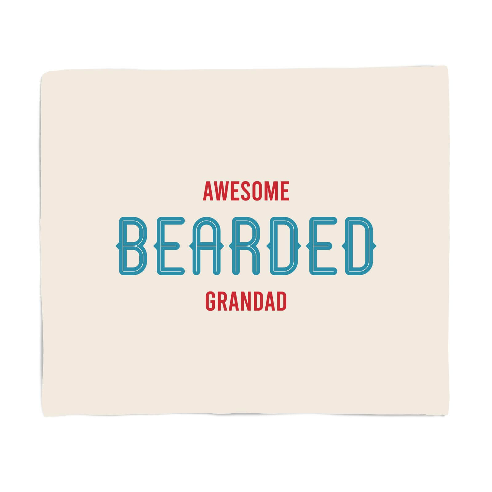 Awesome Bearded Grandad Fleece Blanket - S