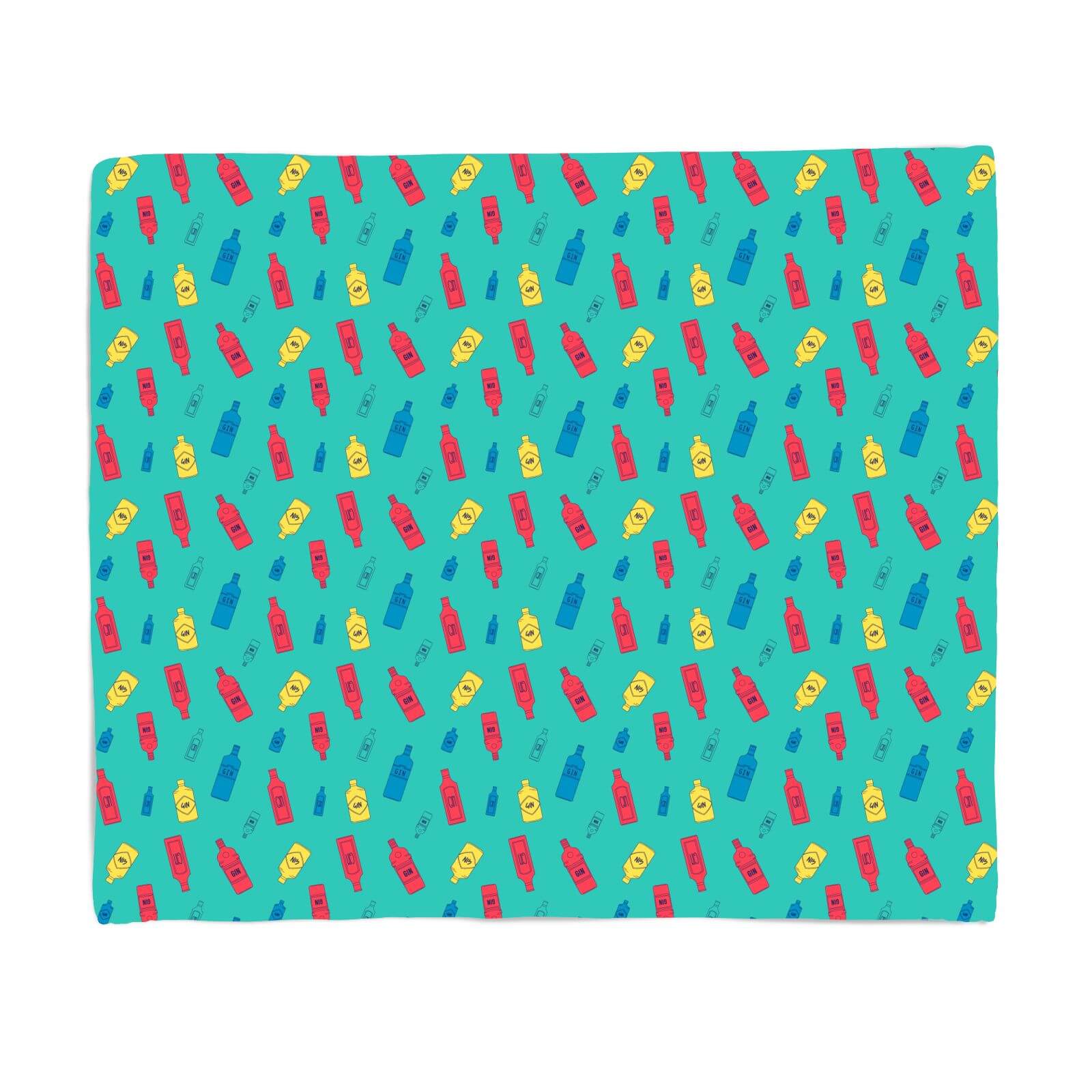 Gin Bottles Fleece Blanket - S
