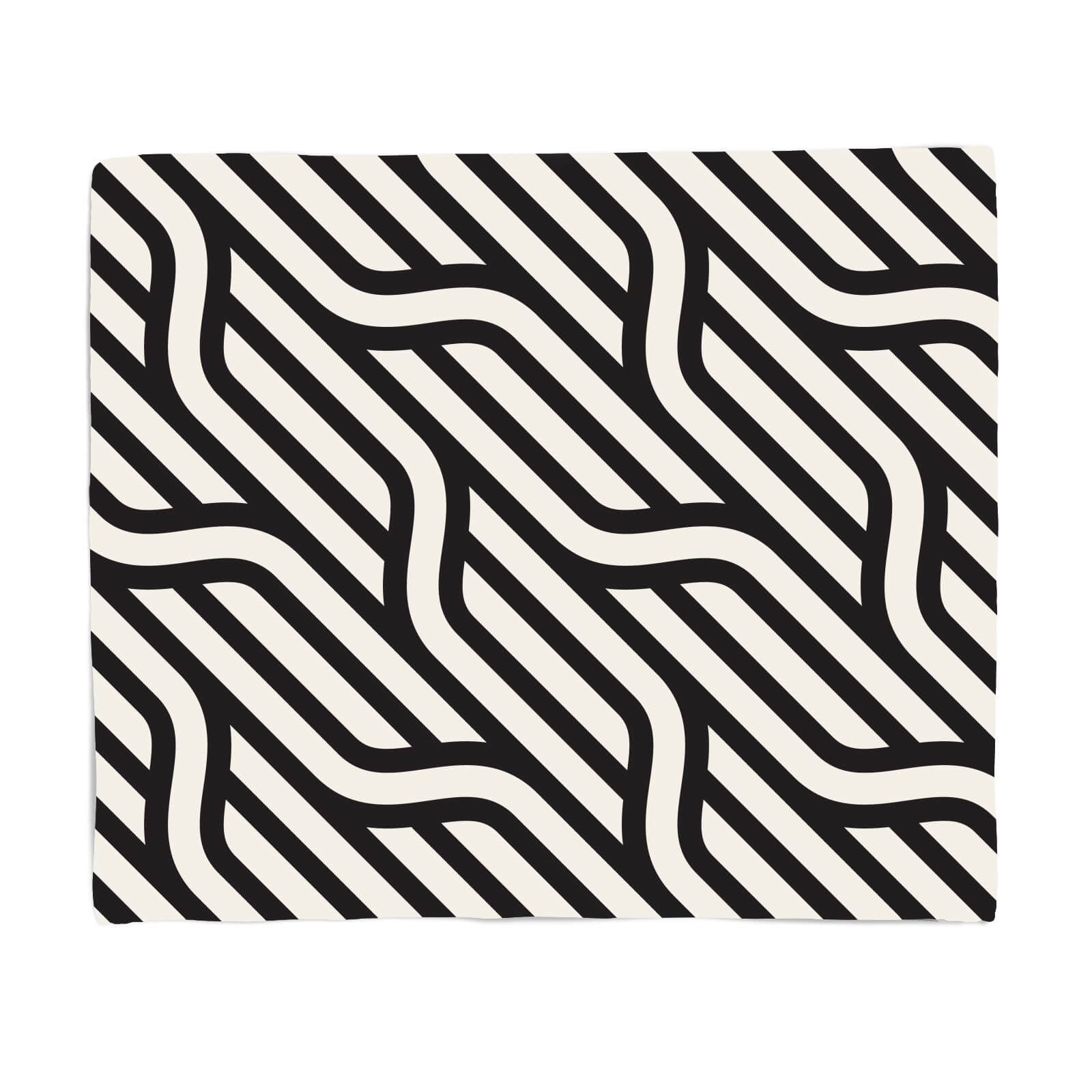 Chunky Diagonal Lines Fleece Blanket - S
