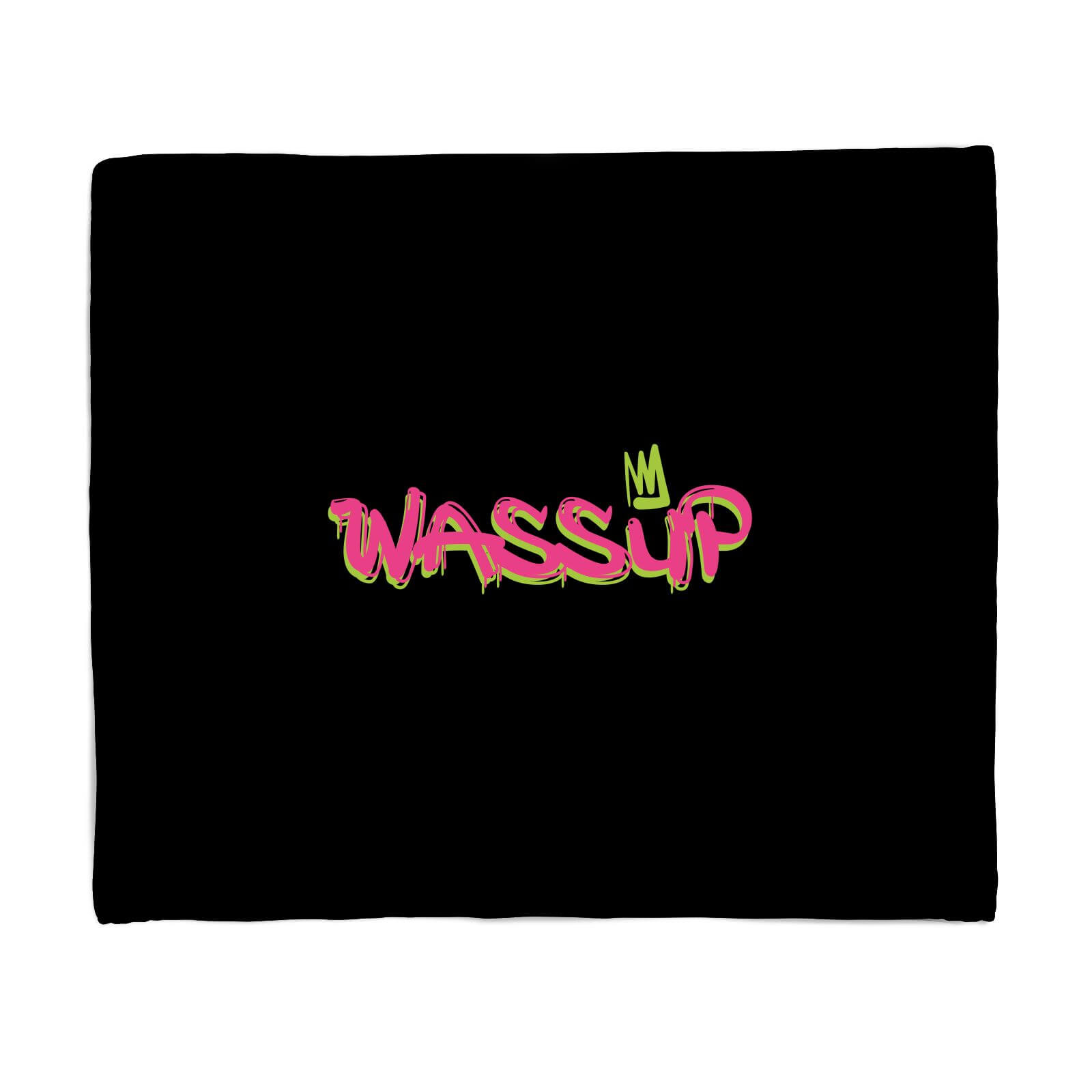 'Wassup' Graphic Fleece Blanket - S