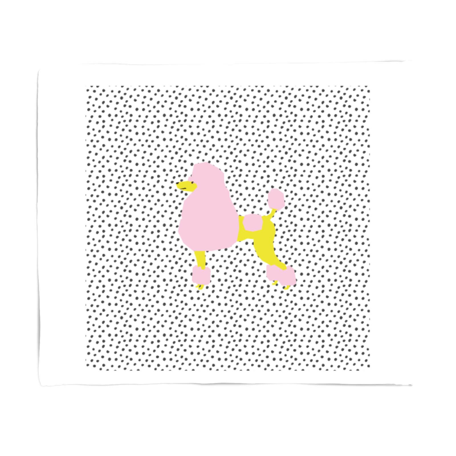 Polka Dot Poodle Fleece Blanket - S