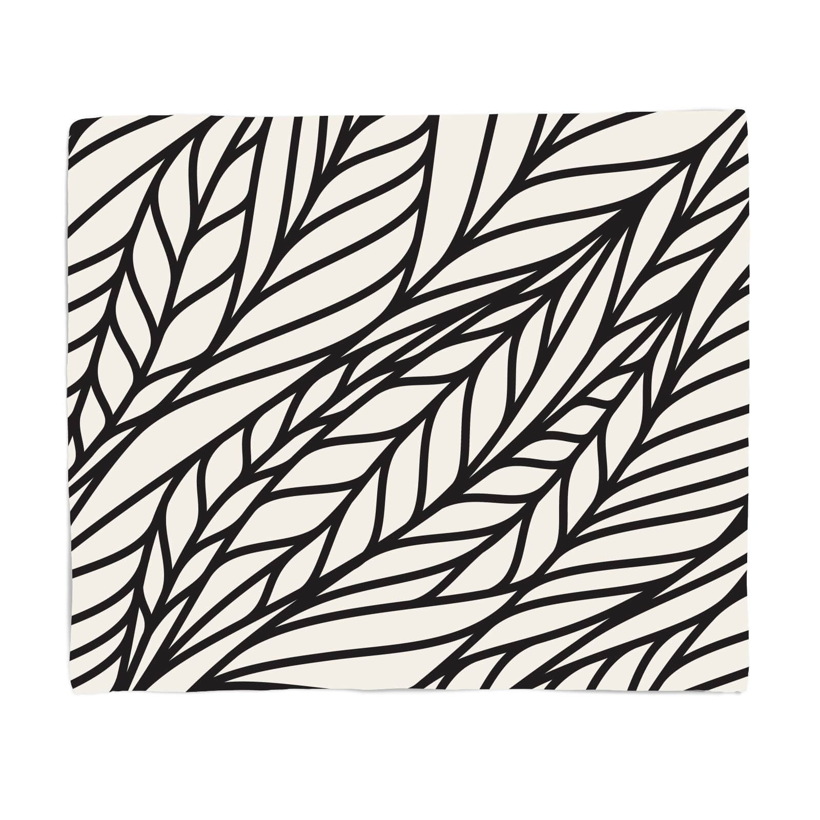 Leave Veins Fleece Blanket - S