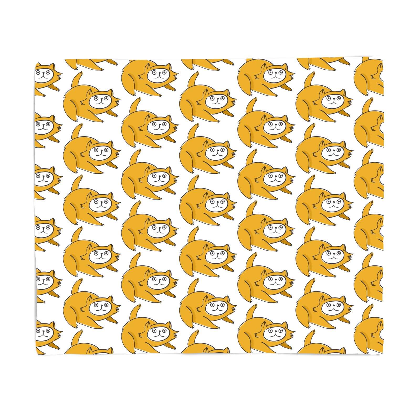 Yellow Cat Fleece Blanket - S