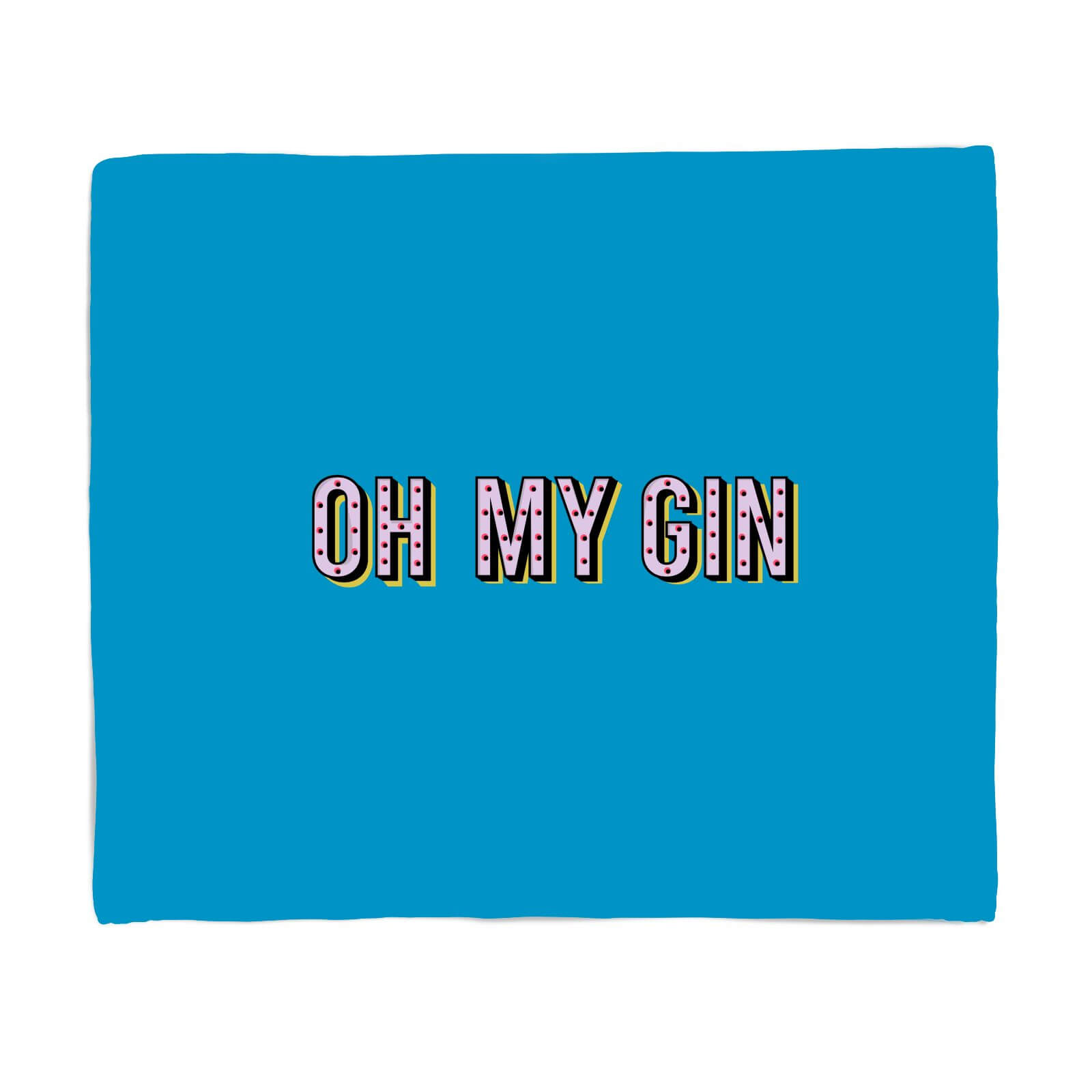 Oh My Gin Blue Fleece Blanket - S