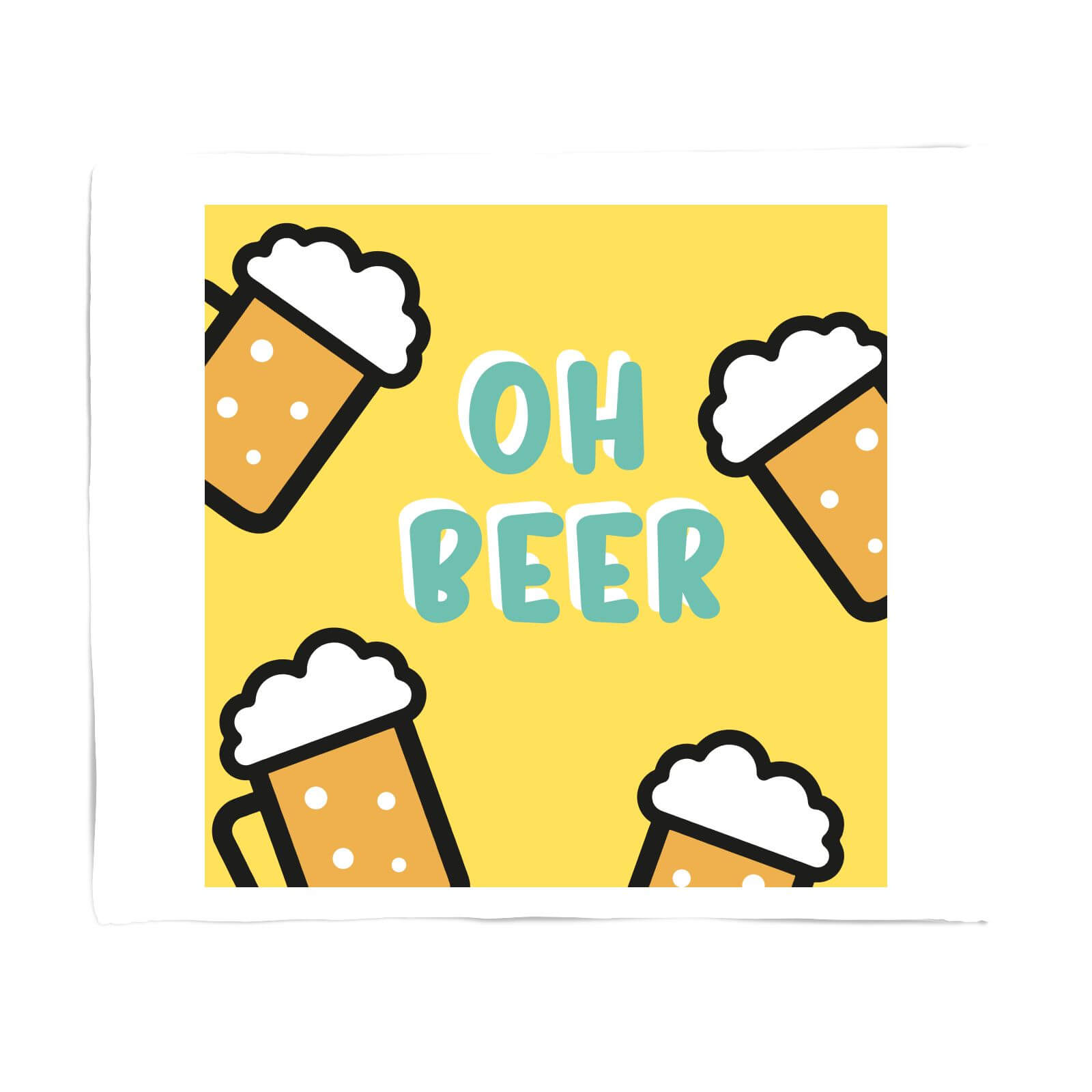 Oh Beer Graphic Fleece Blanket - S
