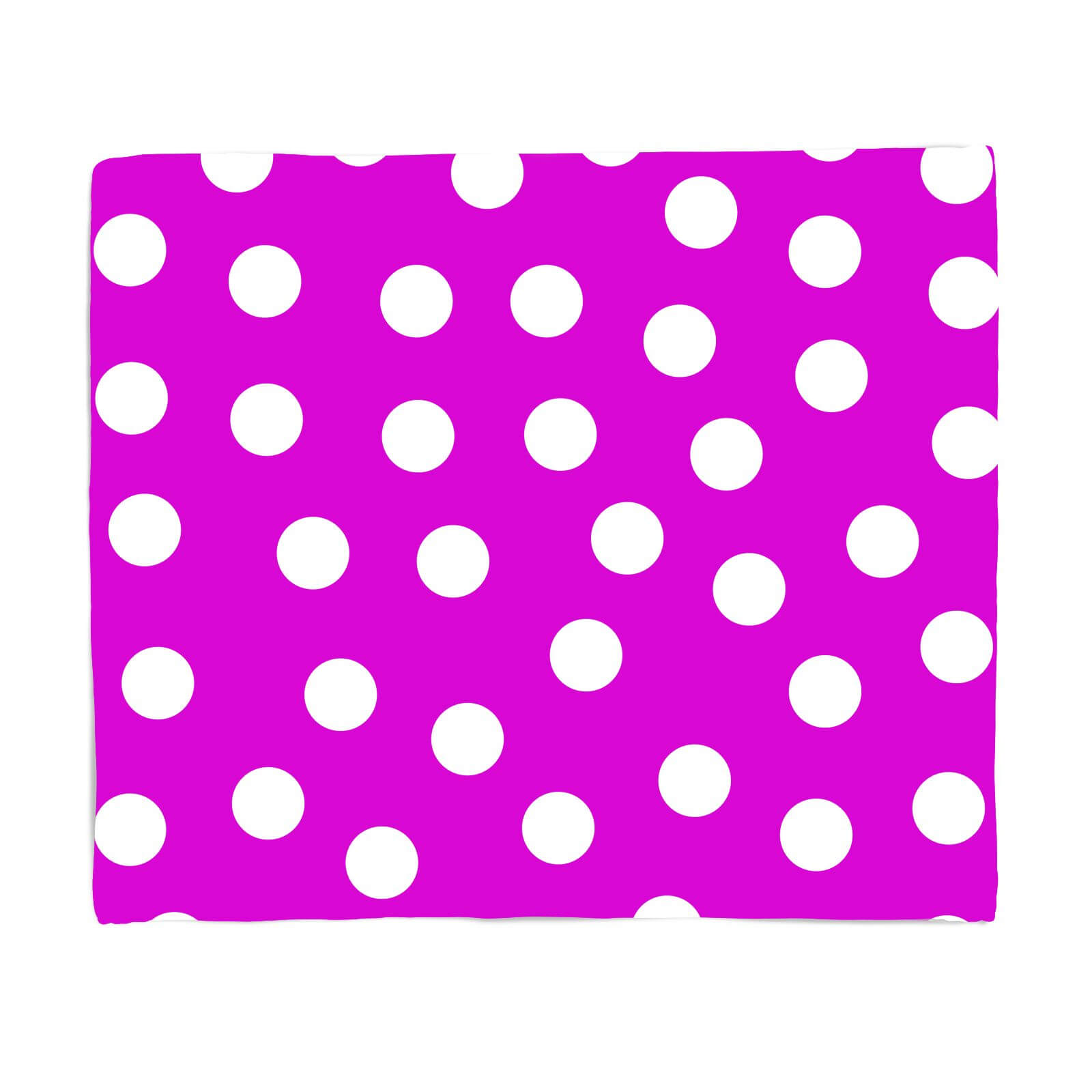 Cerise Polka Dots Fleece Blanket - S