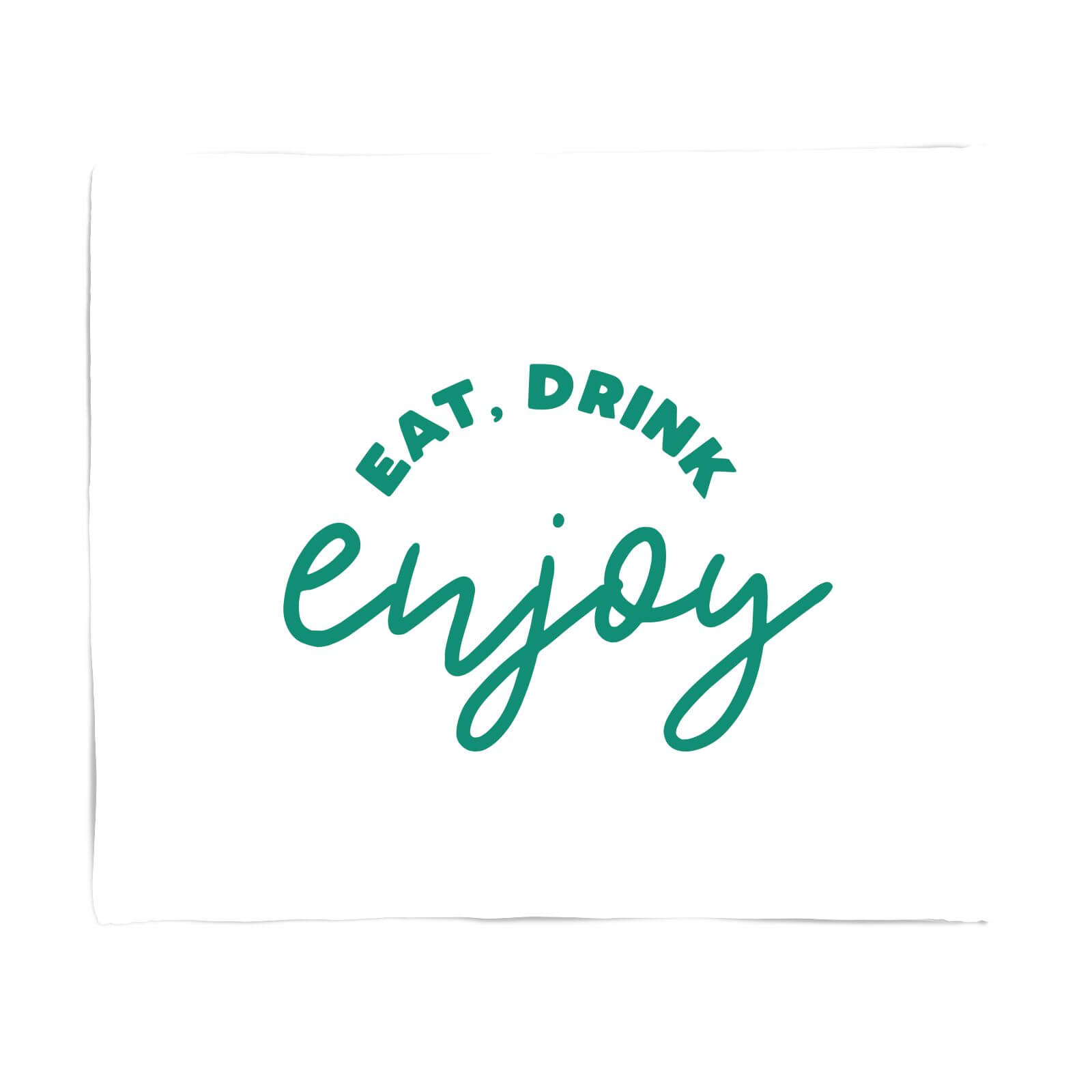 Eat Drink Enjoy Fleece Blanket - S