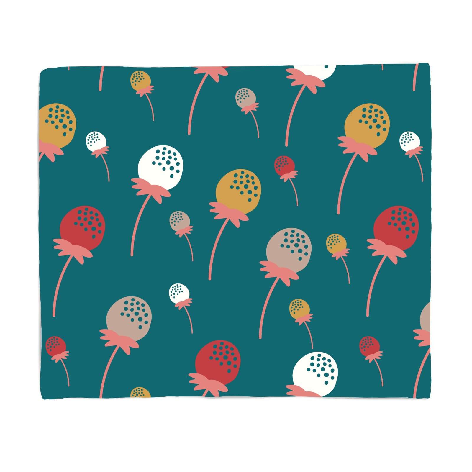 Retro Strawberries Fleece Blanket - S