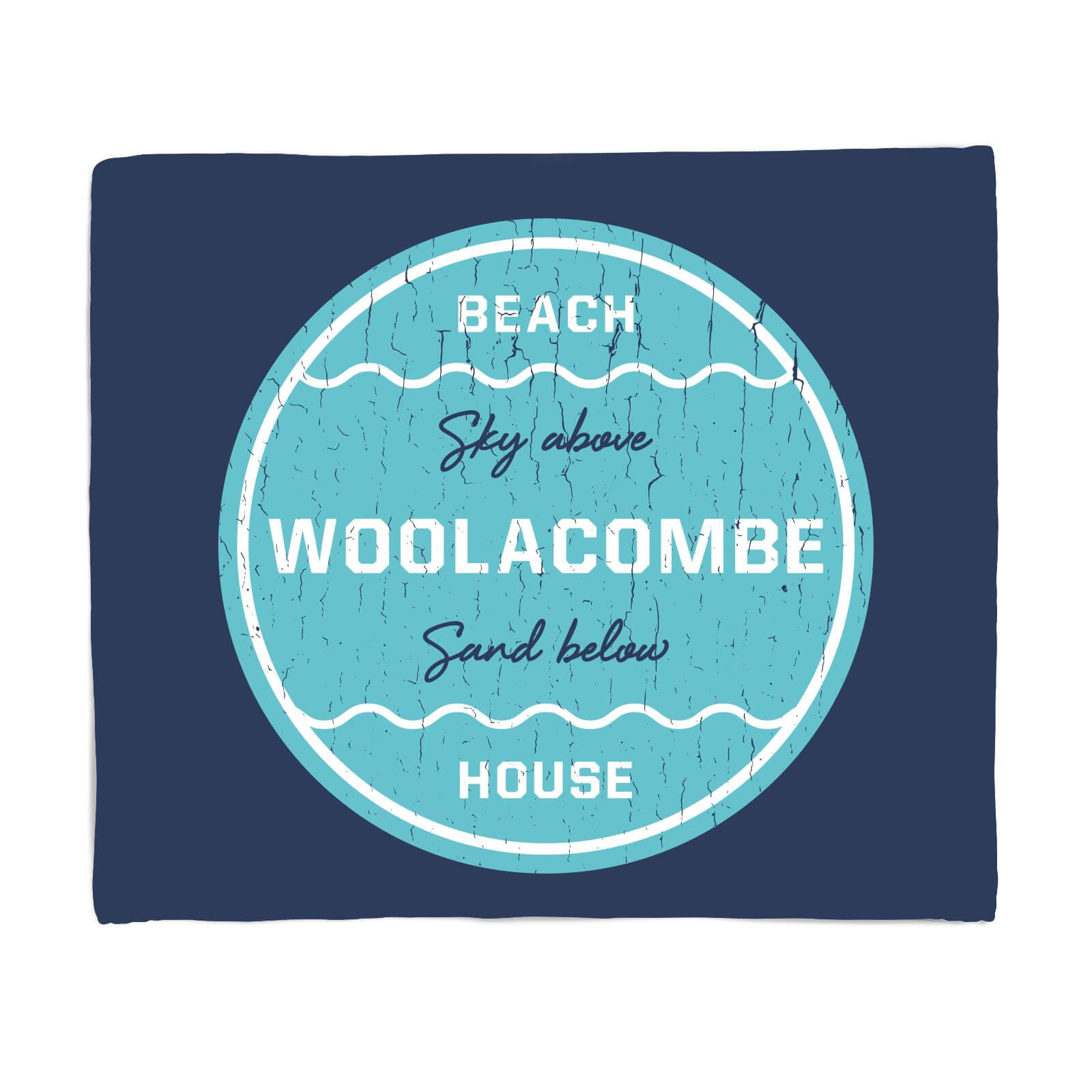 Woolacombe Beach Badge Fleece Blanket - S