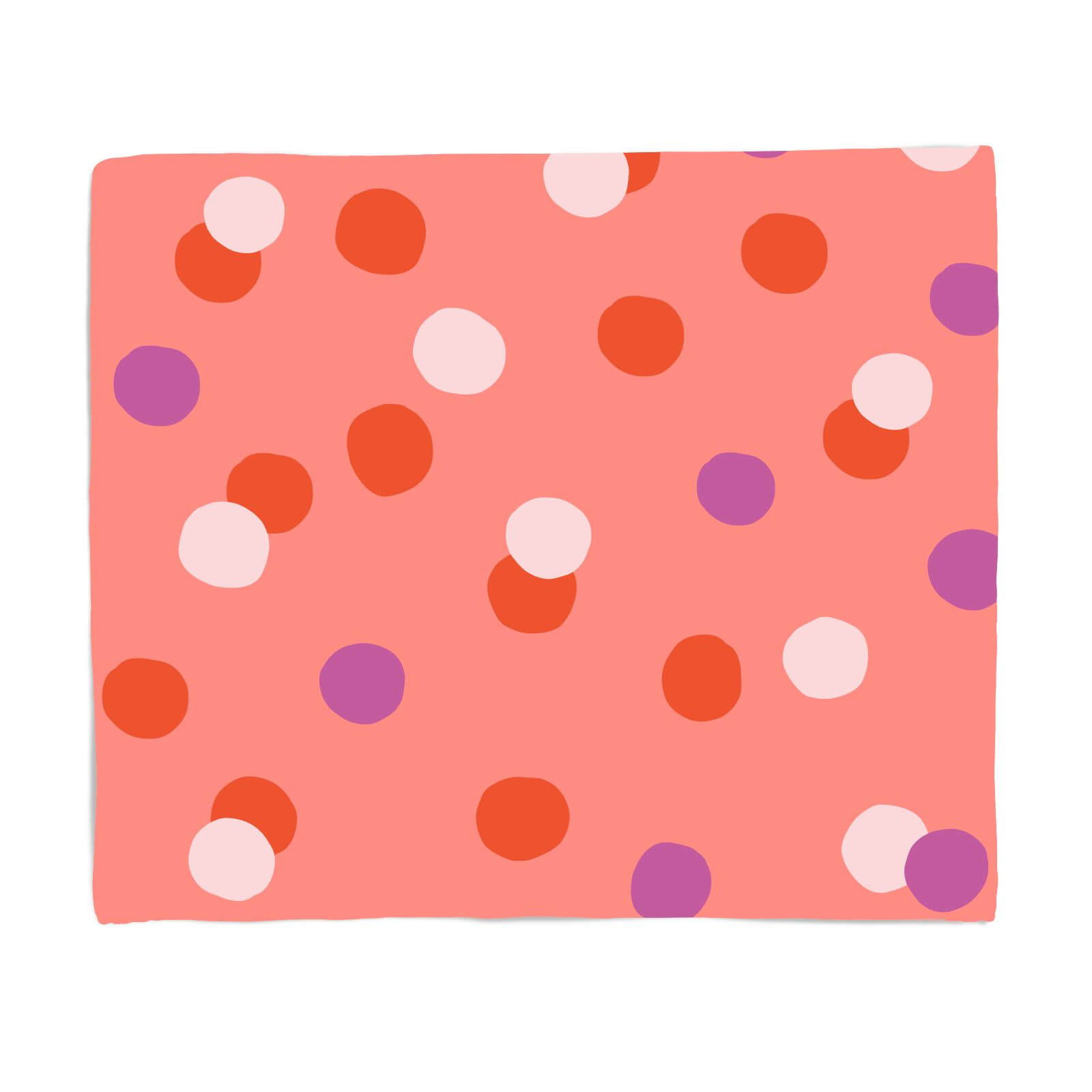 Mixed Colours Dots Fleece Blanket - S