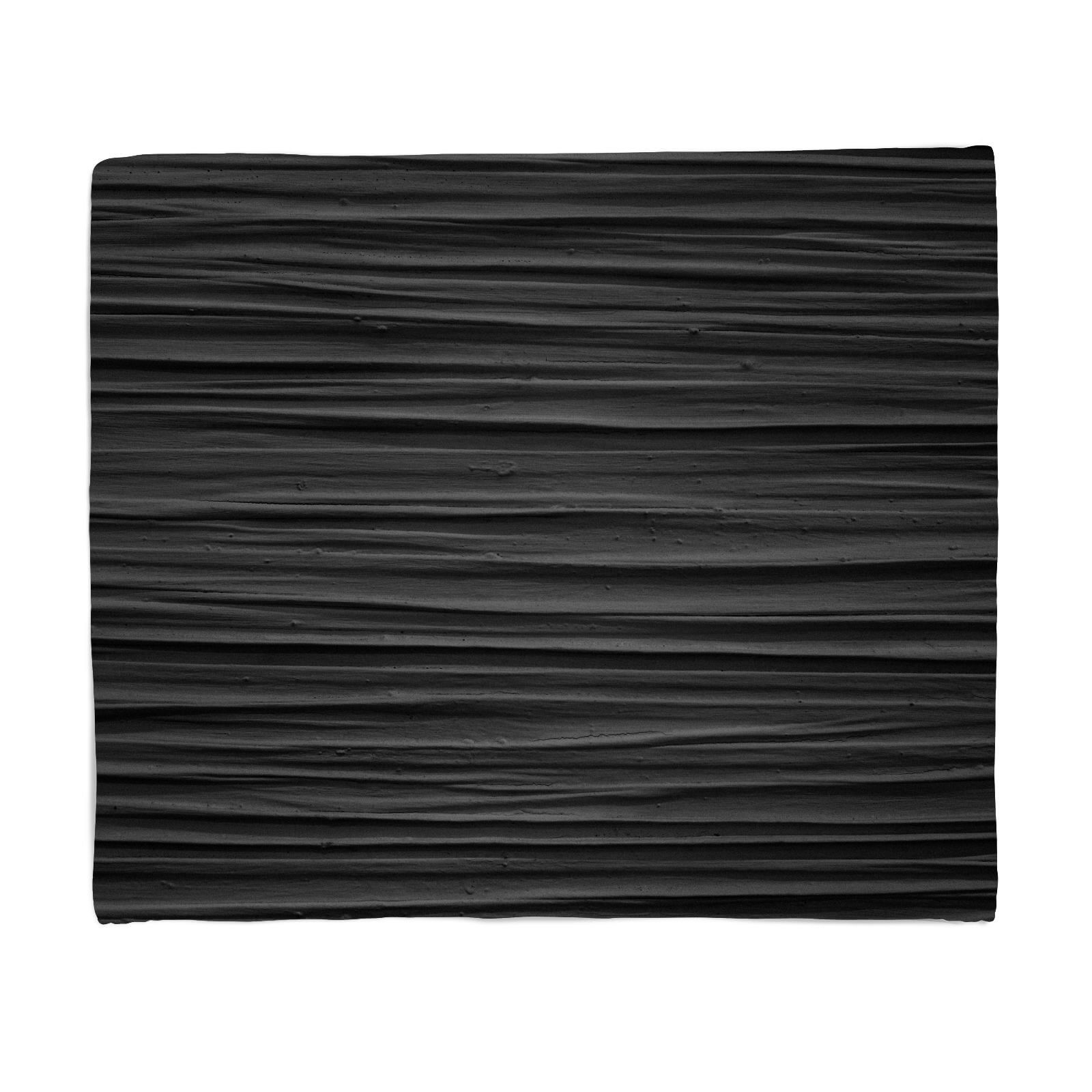 Black Texture Fleece Blanket - S