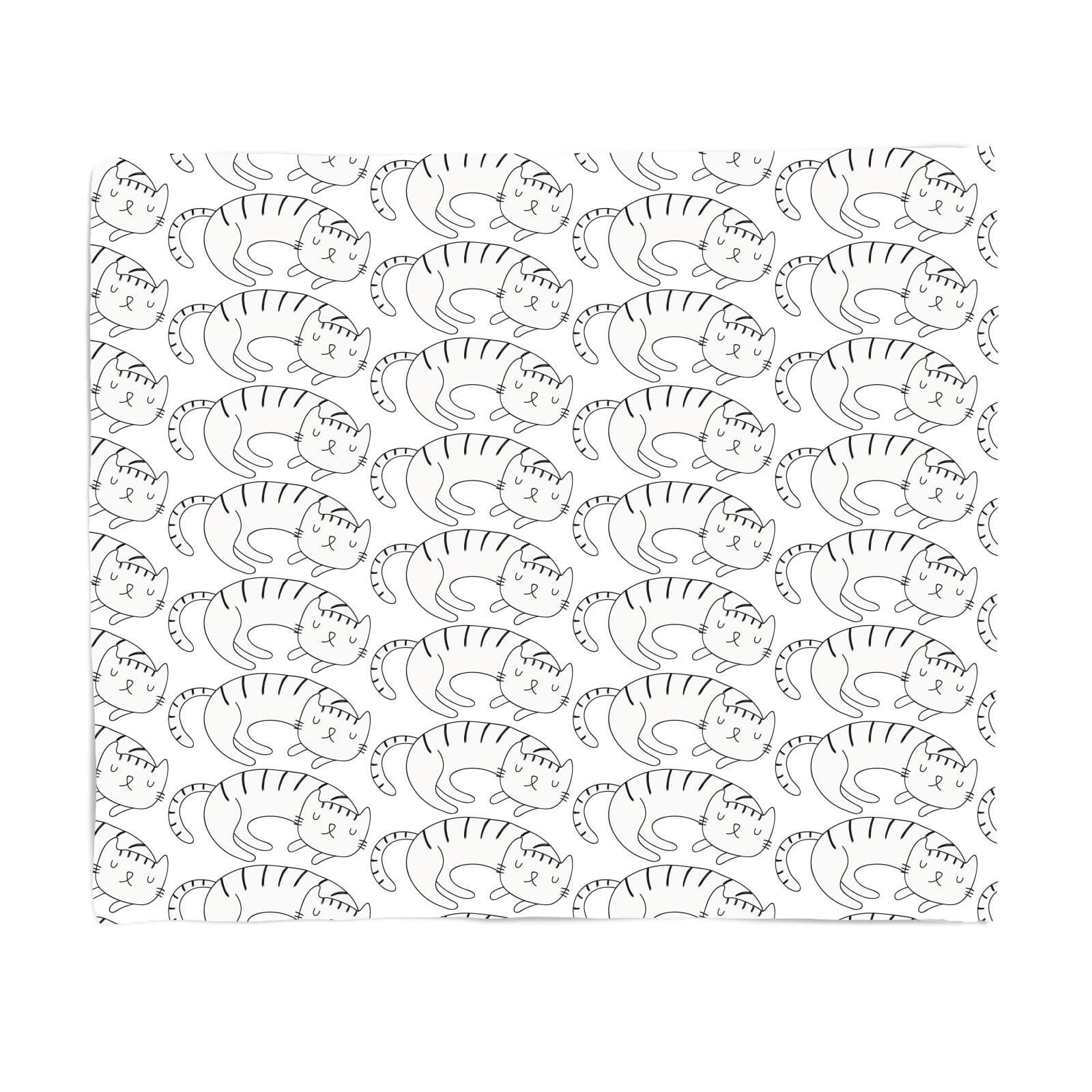 Curled Up Cat Fleece Blanket - S