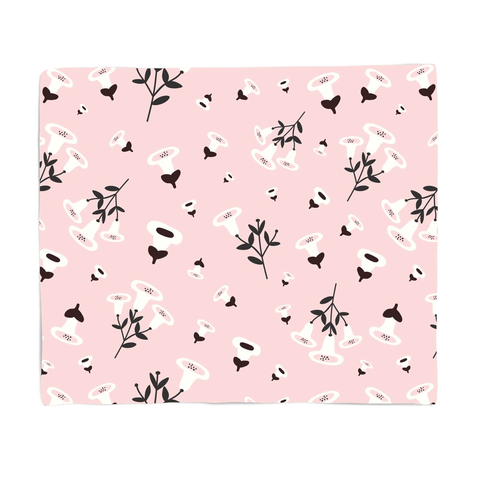 Retro Bell Flowers Fleece Blanket - S