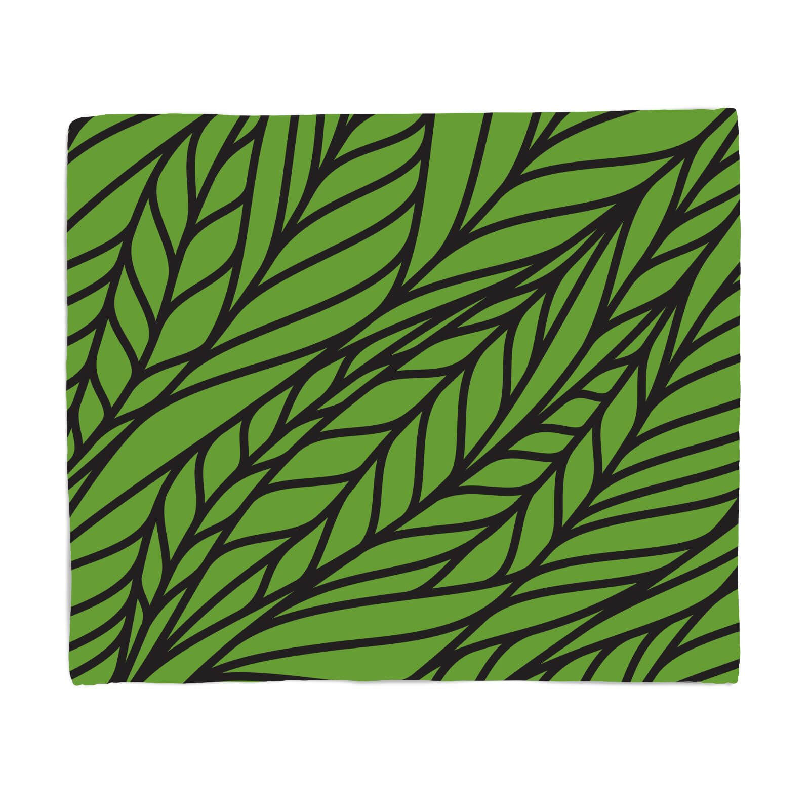 Wavy Leaves Fleece Blanket - S