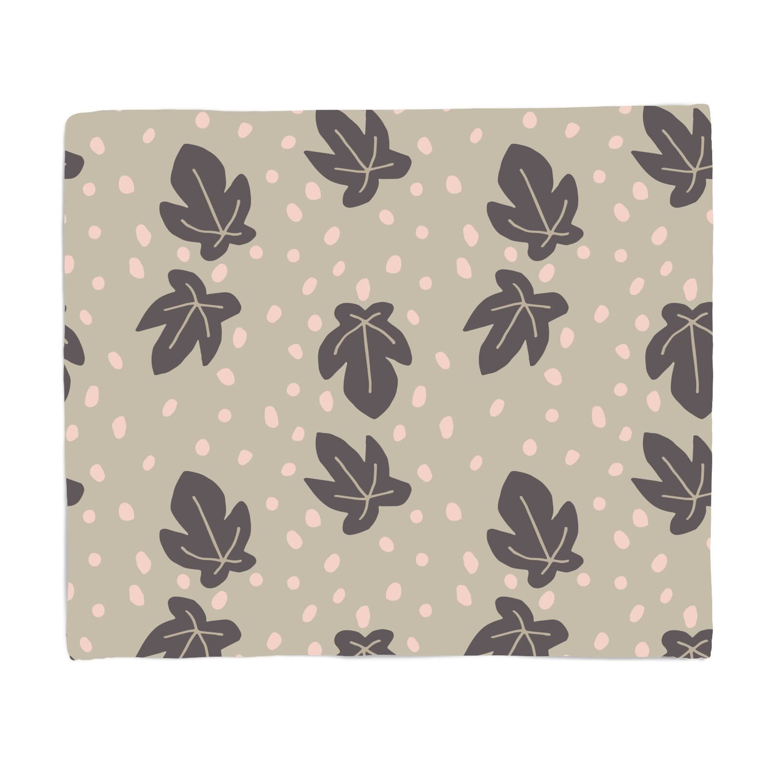 Dotty Leaves Fleece Blanket - S