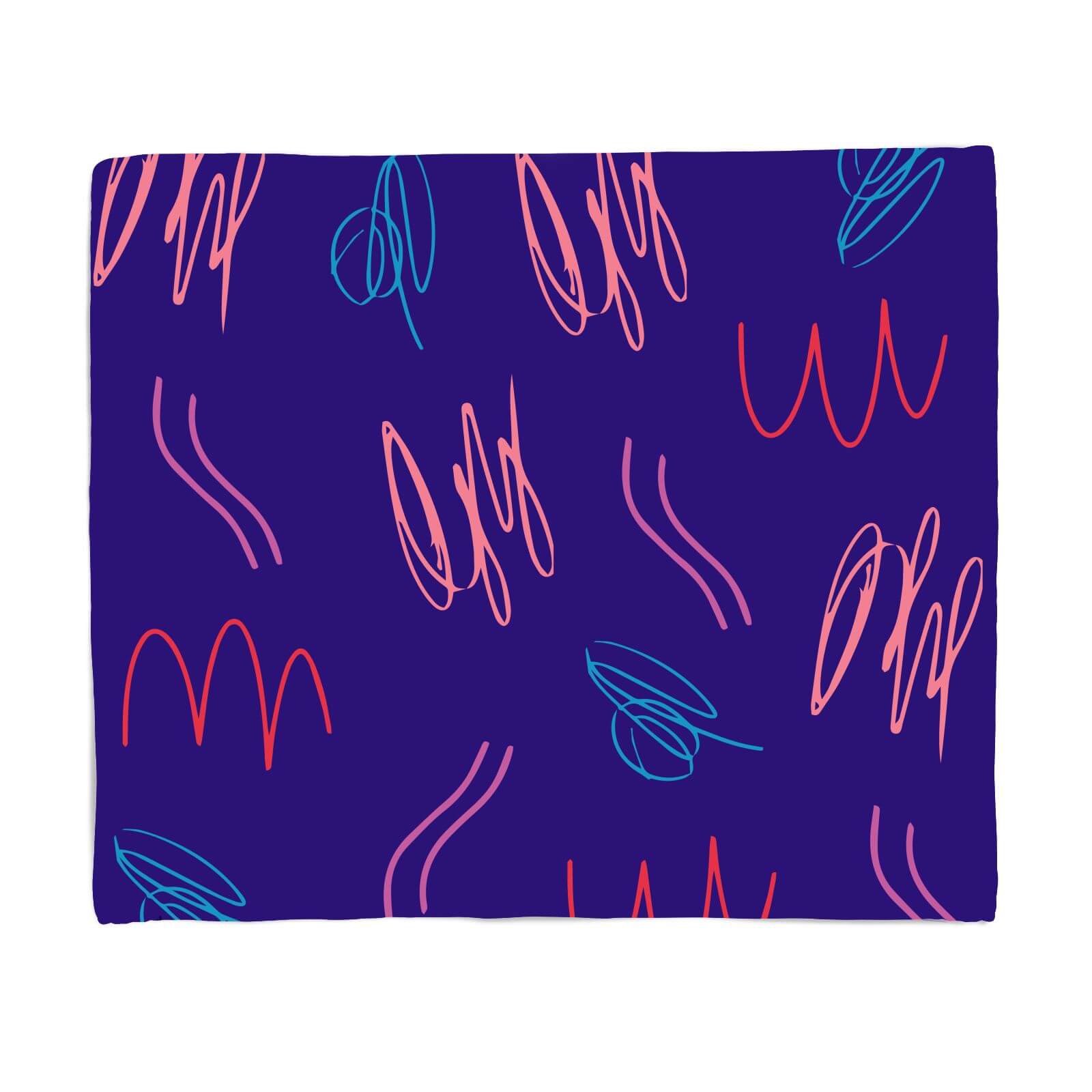 Scribble Art Fleece Blanket - S