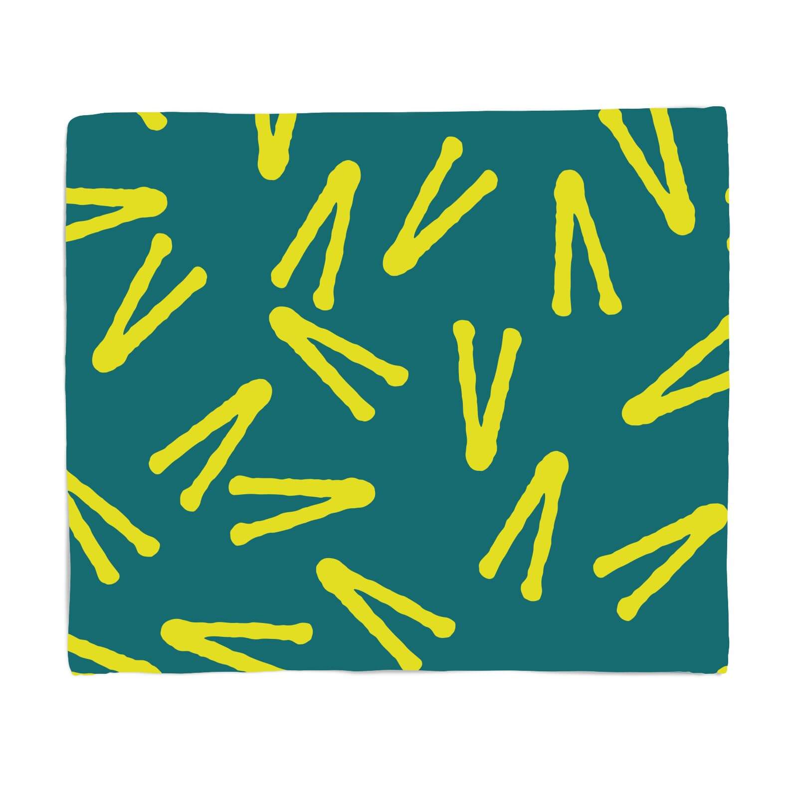 Abstract Tribal V Pattern Fleece Blanket - S