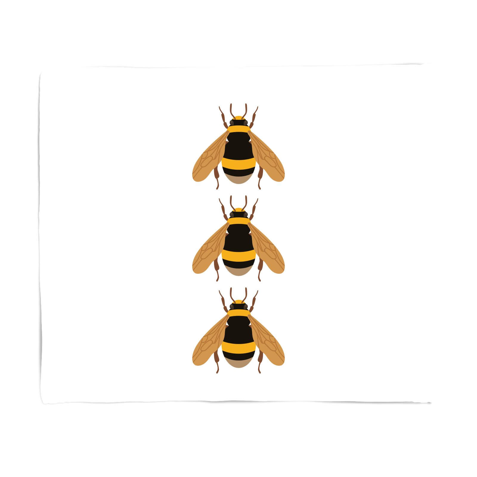 Triple Bees Fleece Blanket - S