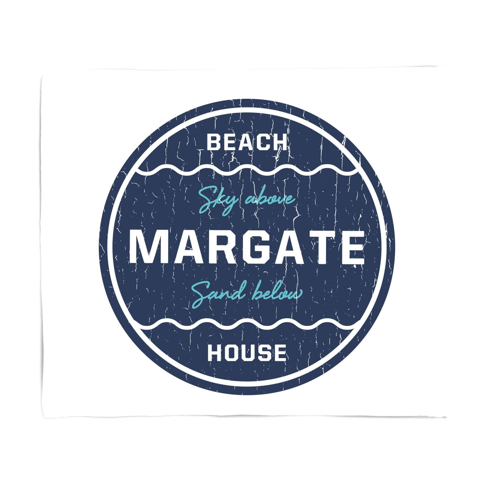 Margate Beach Badge Fleece Blanket - S