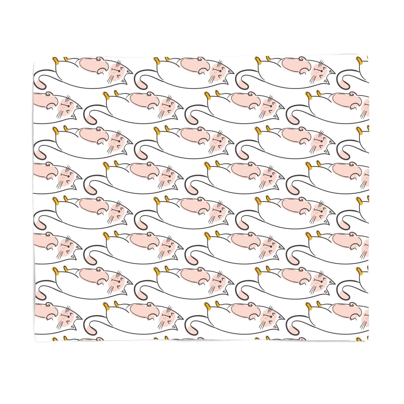 Lying Cat Fleece Blanket - S