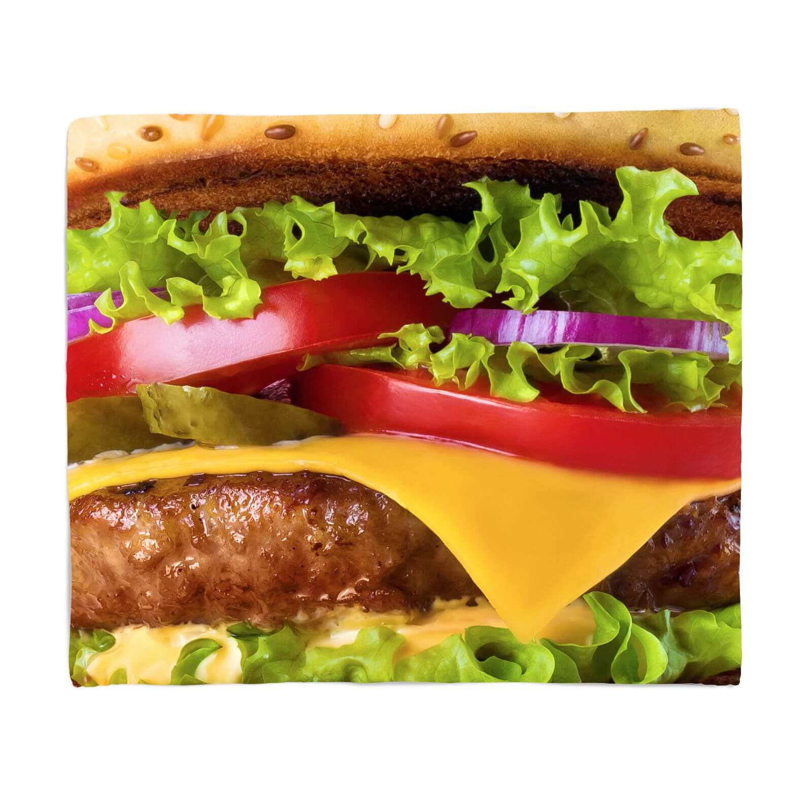 Burger Fleece Blanket - S