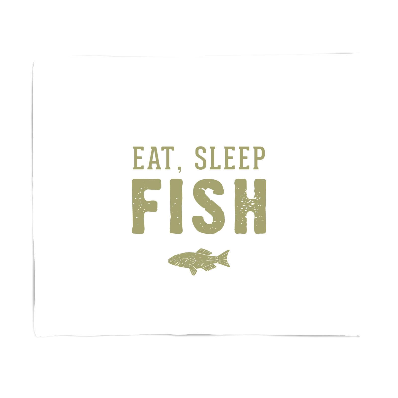 Eat, Sleep, Fish Fleece Blanket - S