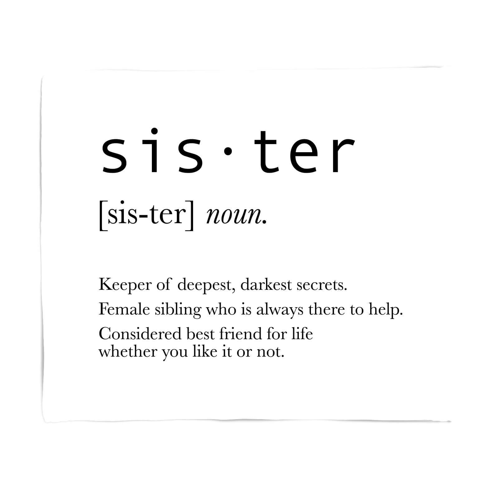 Sister Definition Fleece Blanket - S