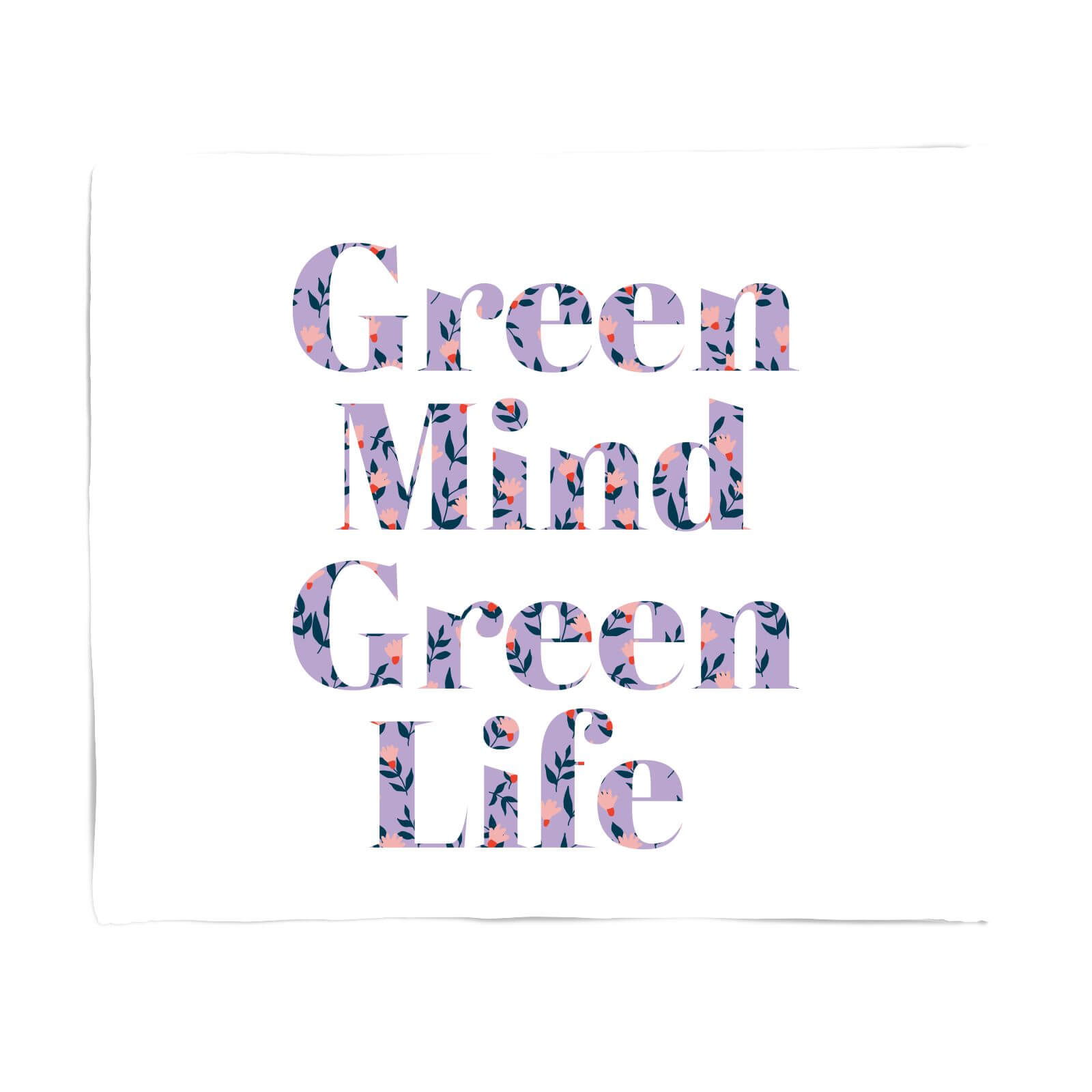 Green Mind Green Life Fleece Blanket - S