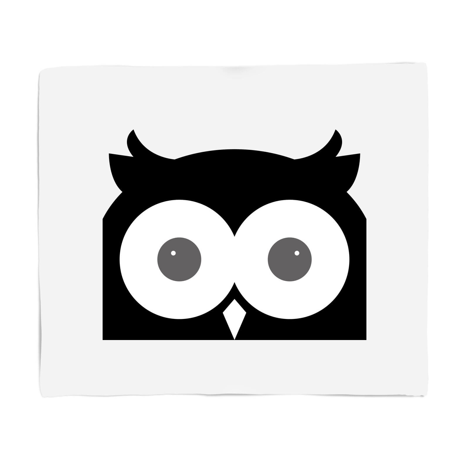 Black Owl Fleece Blanket - S