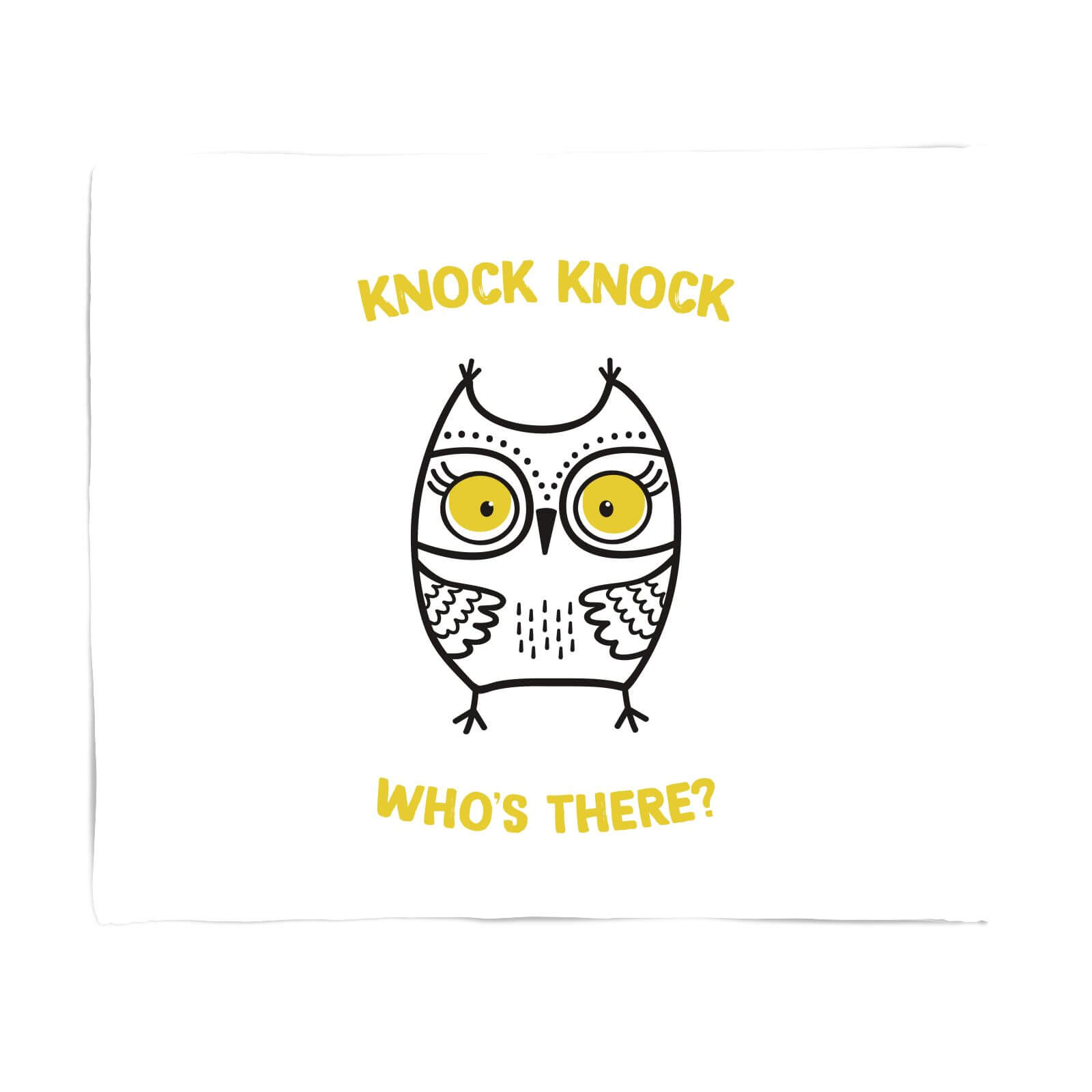 Knock Knock Who's There? Fleece Blanket - S