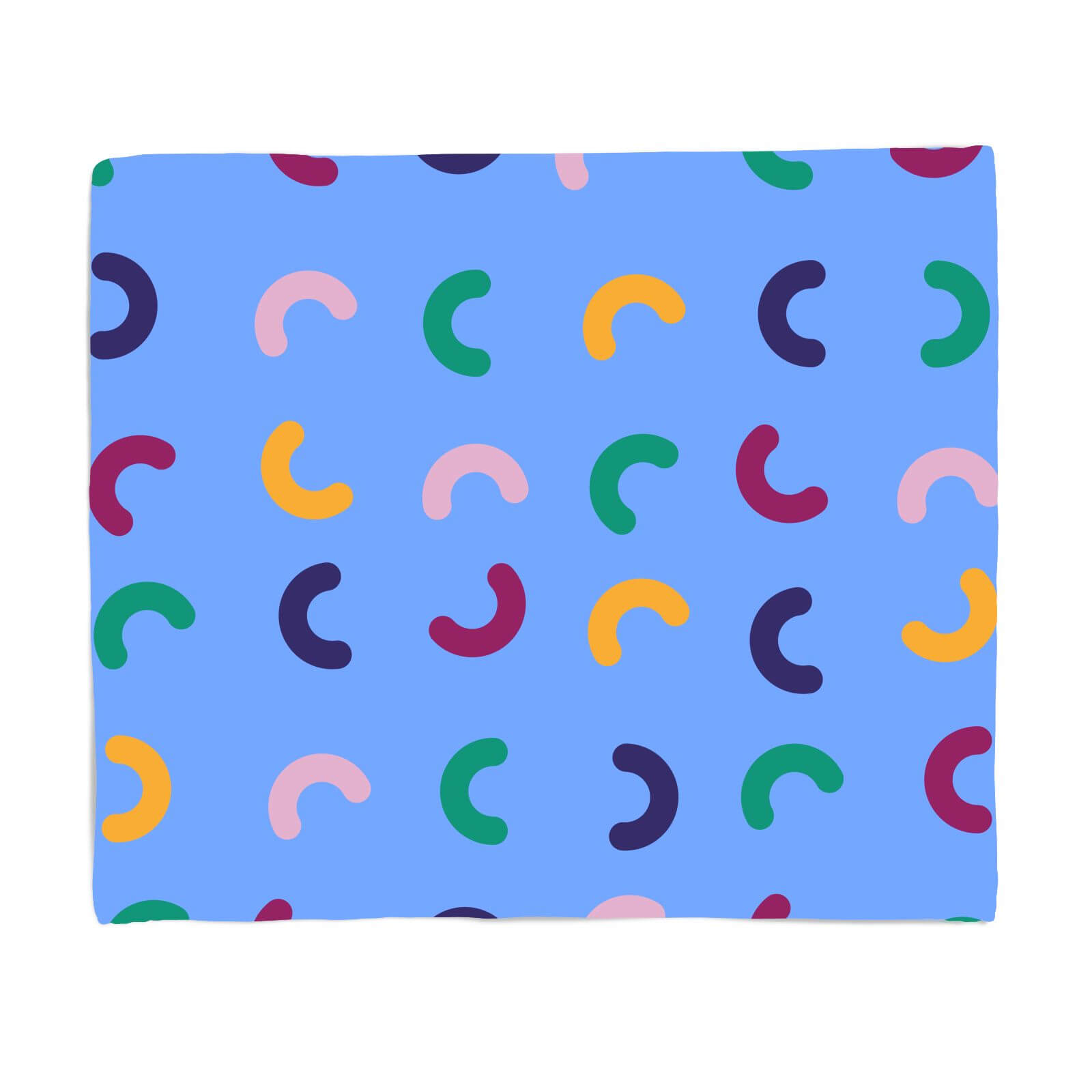 Rainbow Curls Fleece Blanket - S