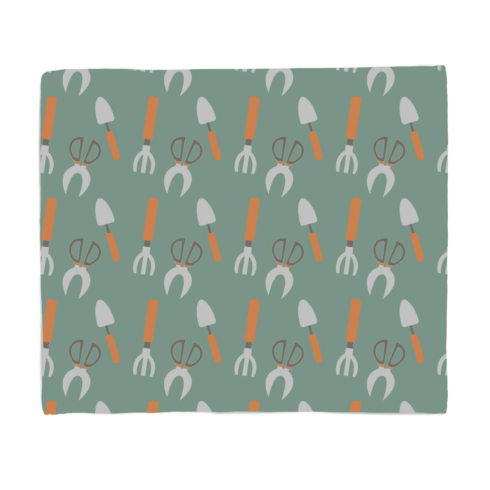 Garden Tools Print Fleece Blanket - S
