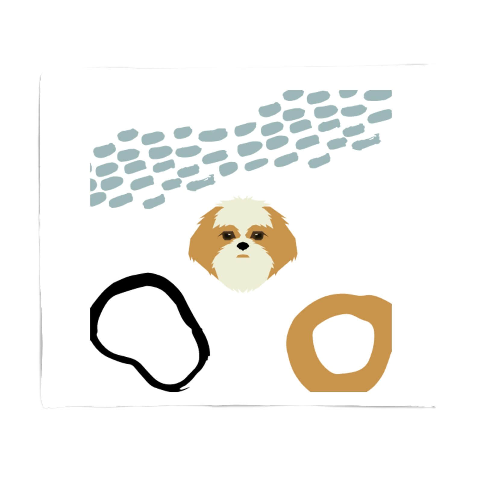 Abstract Dog Fleece Blanket - S