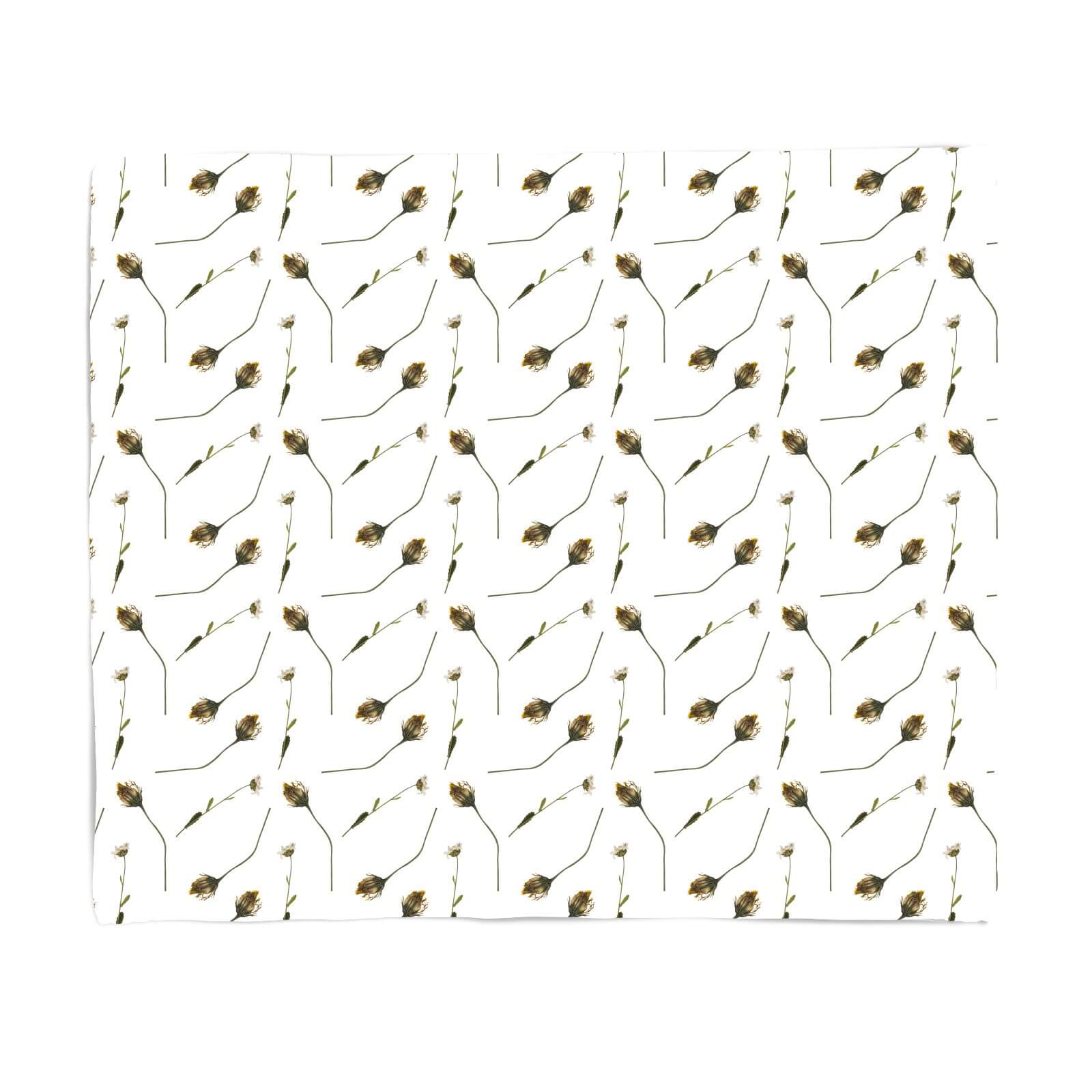 Press My Flowers Fleece Blanket - S